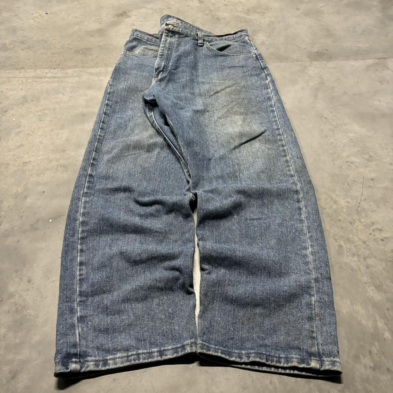 Japanese Brand × Vintage Crazy Vintage Y2K/2000s Baggy Medium wash Skater Denim Jeans! Size US 40 / EU 56 - 3 Thumbnail