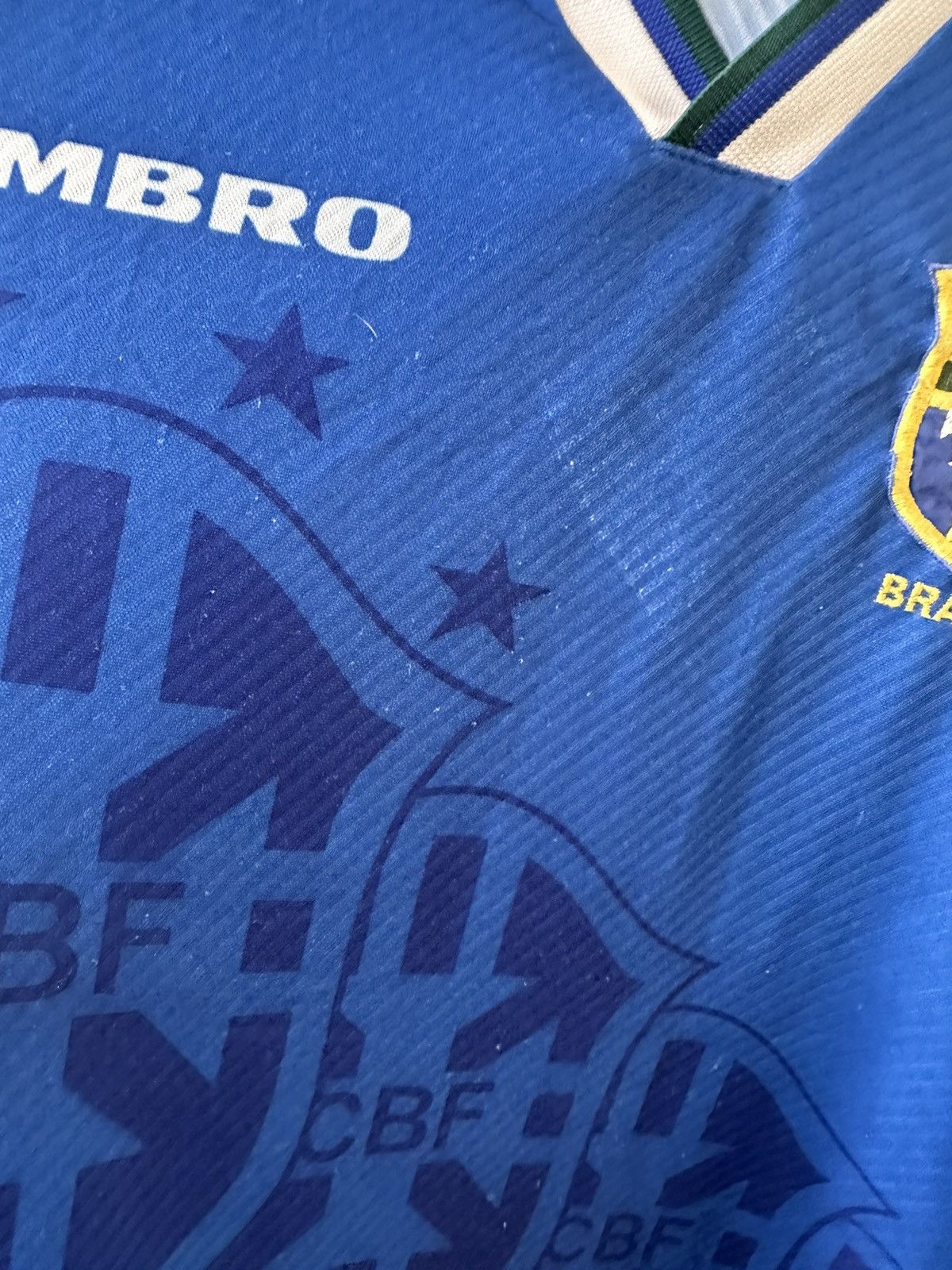 Umbro Vintage umbro Brazil soccer jersey away 1994 blue rare L Size US L / EU 52-54 / 3 - 7 Thumbnail
