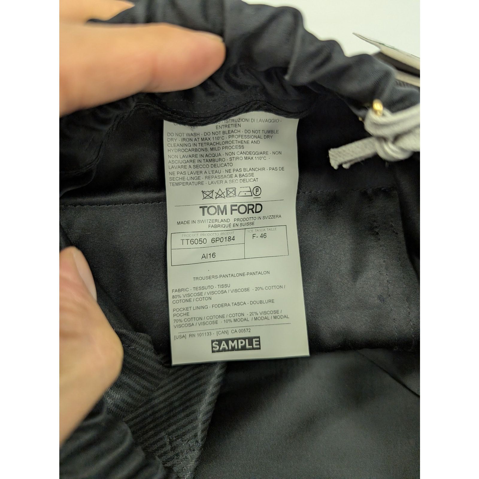 Tom Ford o1rshd1 Knitwear Trousers Sweatpants in Black Size US 30 / EU 46 - 15 Thumbnail