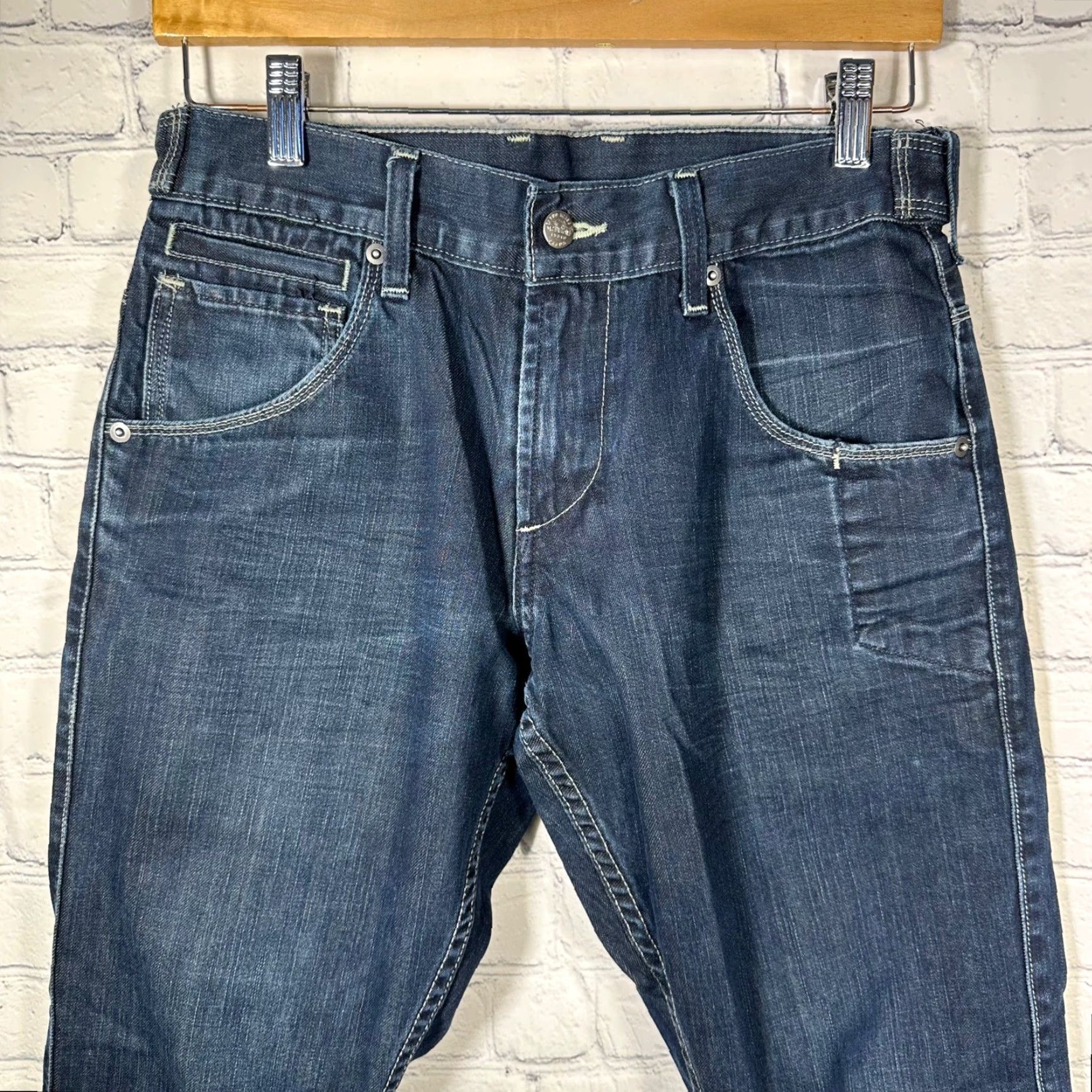 Levi's Levi's 511 Mens Dark Wash Denim Jeans Adjustable Waist Indigo 31x30 Straight Regular Jeans Mens Color Blue 90s? Size US 31 - 2 Thumbnail