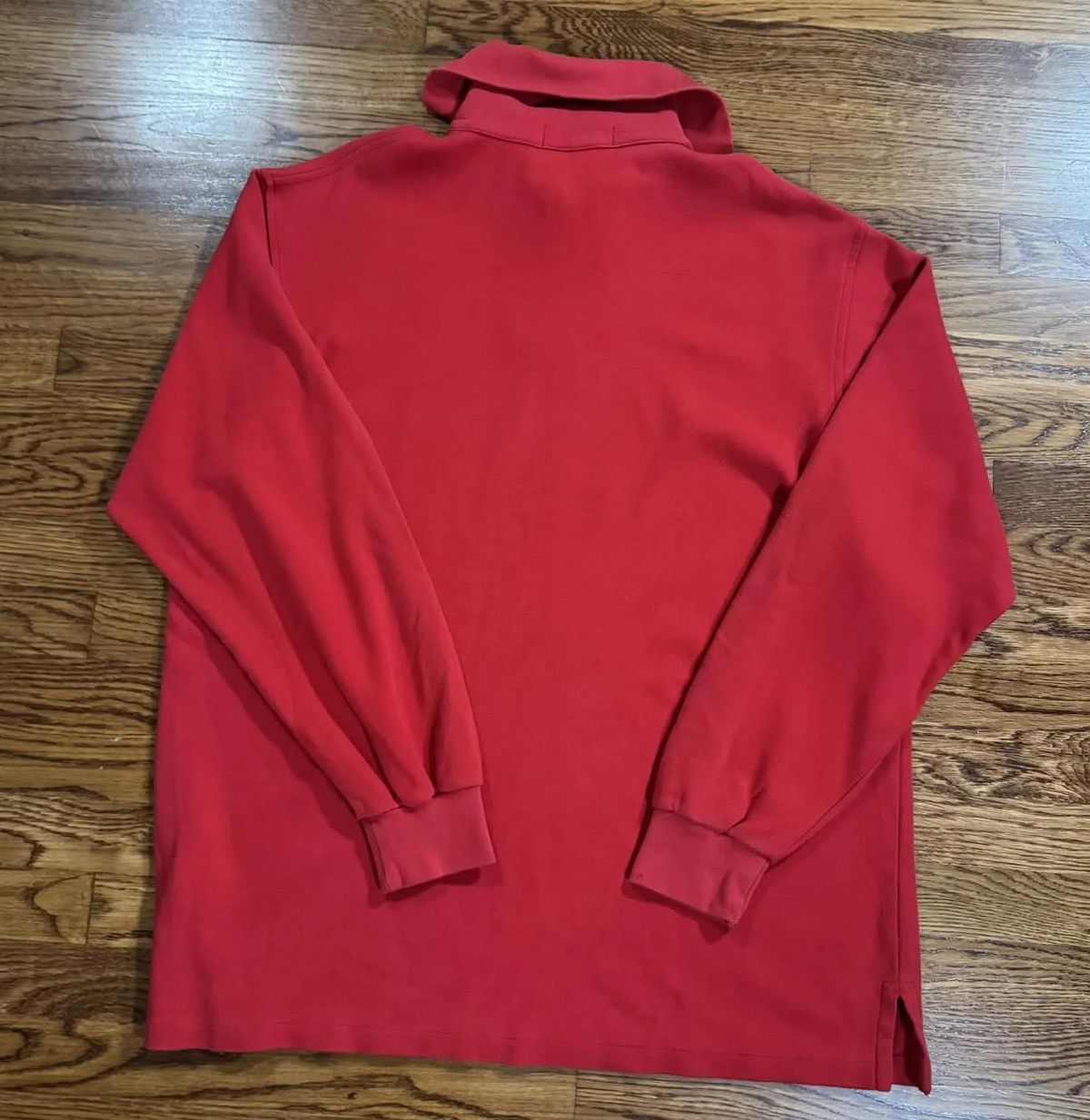 Polo Ralph Lauren Vintage Polo RL2000 Red Mock Neck Long Sleeve Shirt XL Size US XL / EU 56 / 4 - 3 Thumbnail