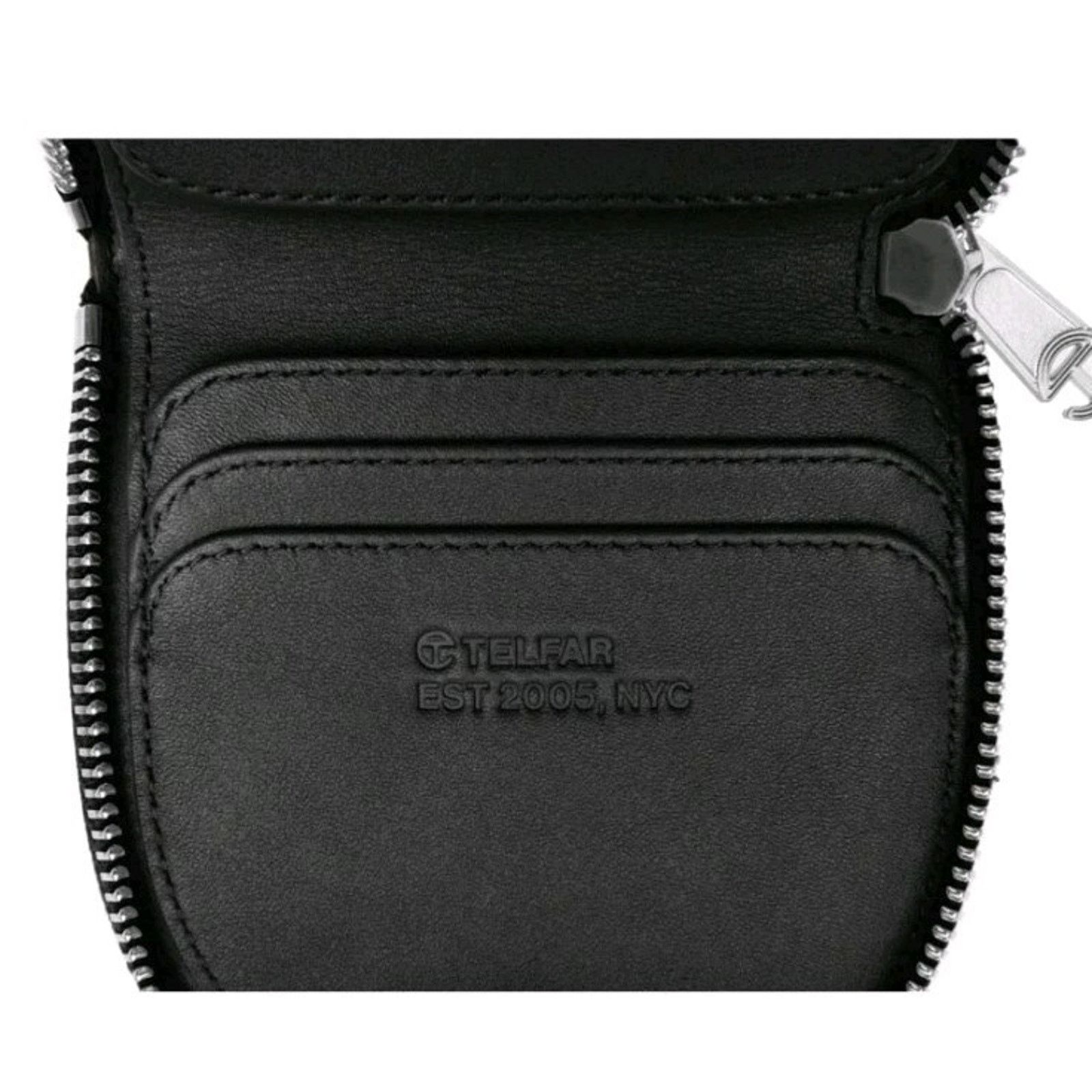 Telfar Telfar Small Zip Wallet Black Vegan Leather Card Holder Size ONE SIZE - 6 Thumbnail