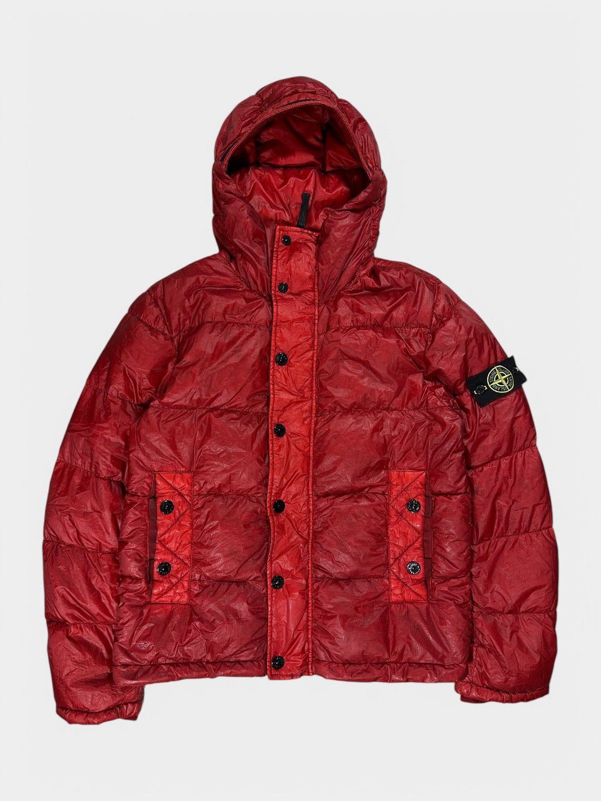 Stone Island Waterproof Jacket Blue And Red Navy Men Stone Island