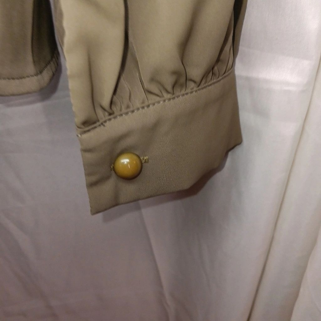 Shein Shien olive green blouse, long sleeve Button front, XL, nwot Size XL / US 12-14 / IT 48-50 - 8 Thumbnail