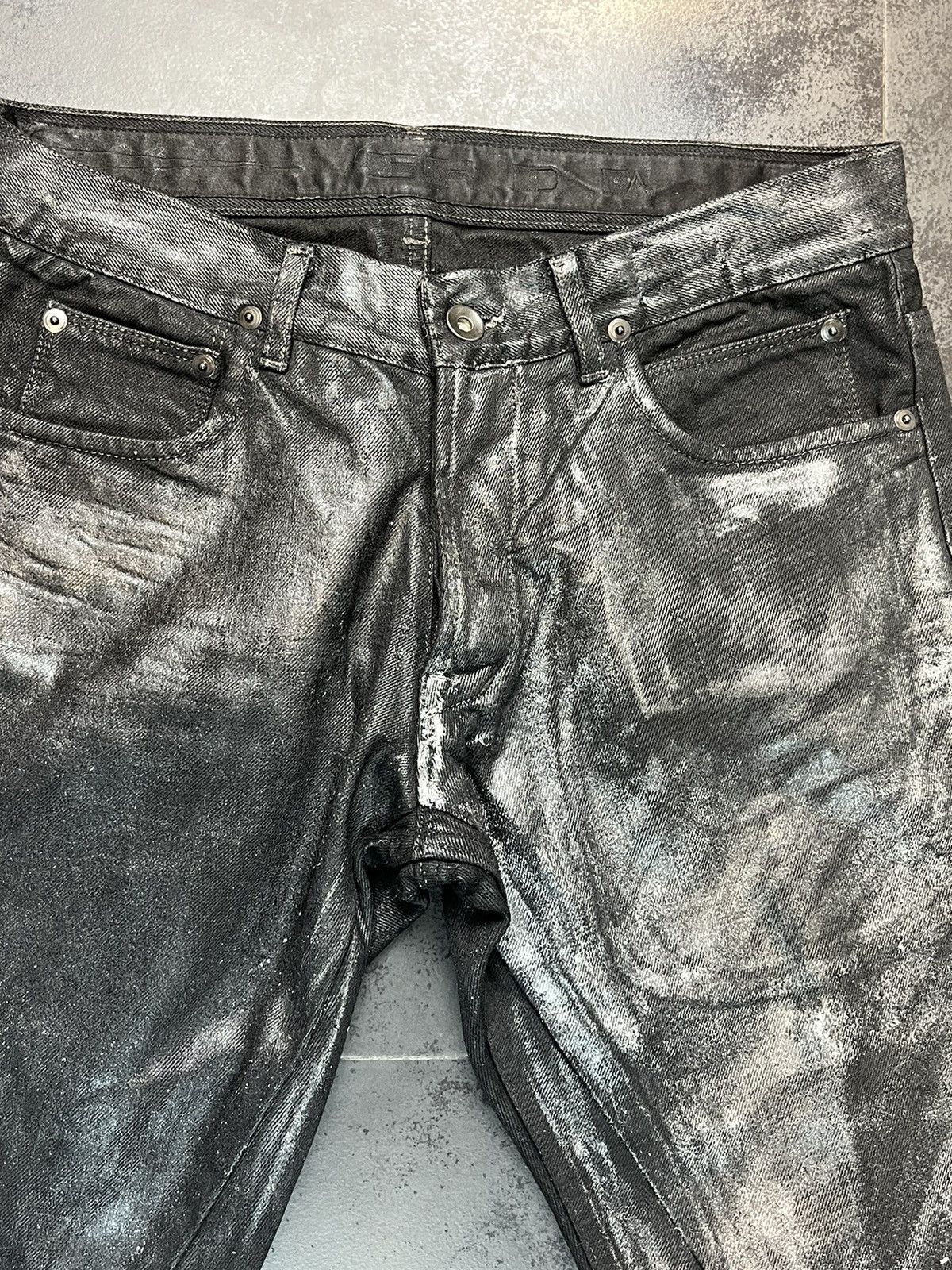 Rick Owens Drkshdw Rick owens drkshdw olmar & mirta waxed denim
