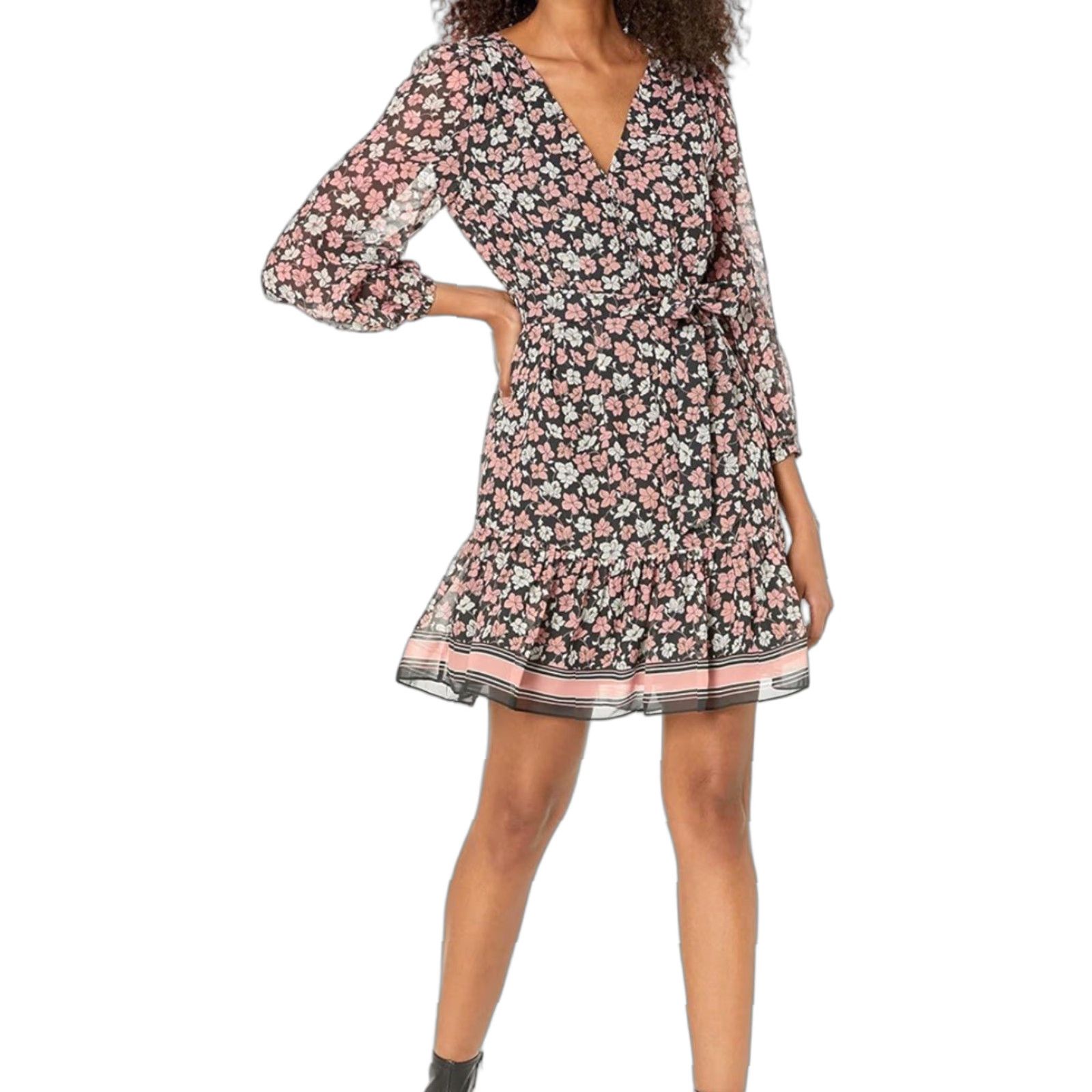 NWT Club Monaco Women's V-Neck Paneled Dress - Floral Combo - Size 14
