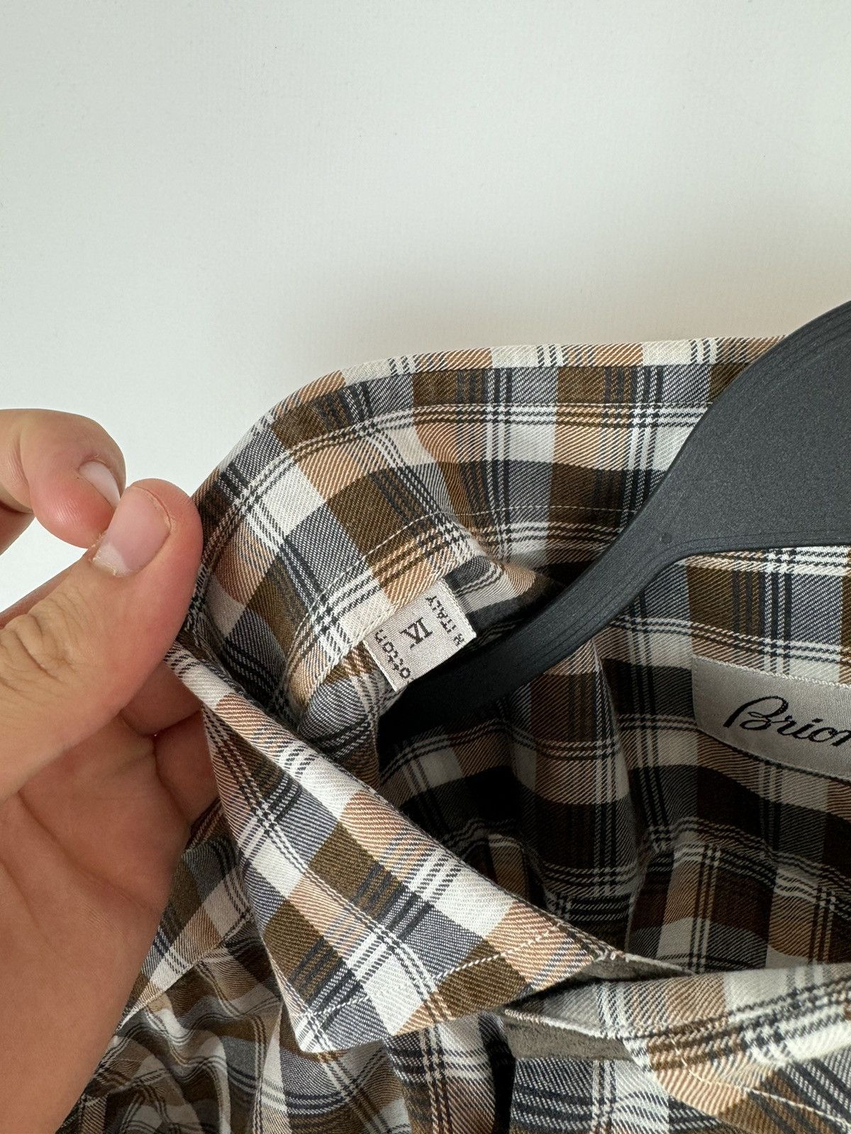 Brioni Brioni Check Buttons Shirt Size US XXL / EU 58 / 5 - 5 Thumbnail