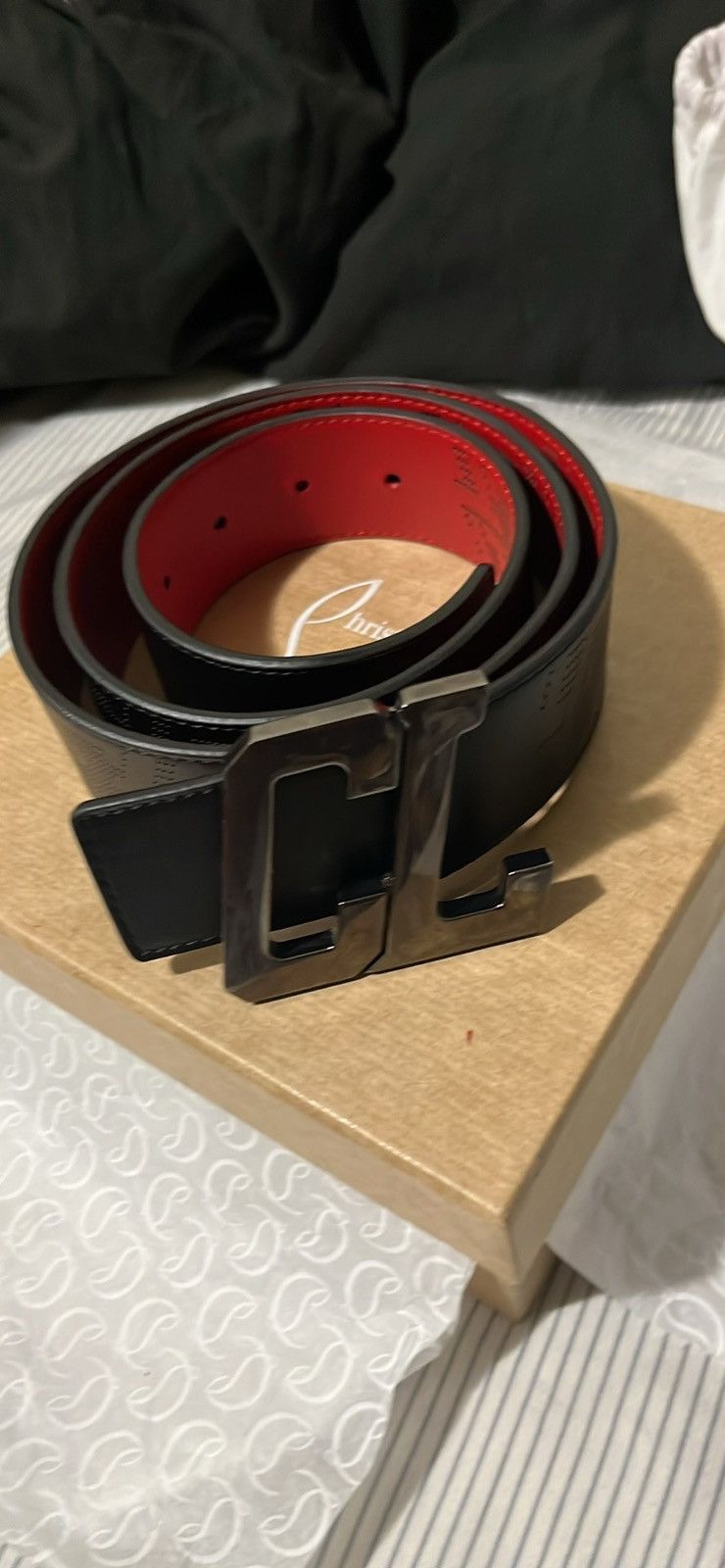 Christian Louboutin Happy Rui CL logo belt Size 38 - 1 Thumbnail