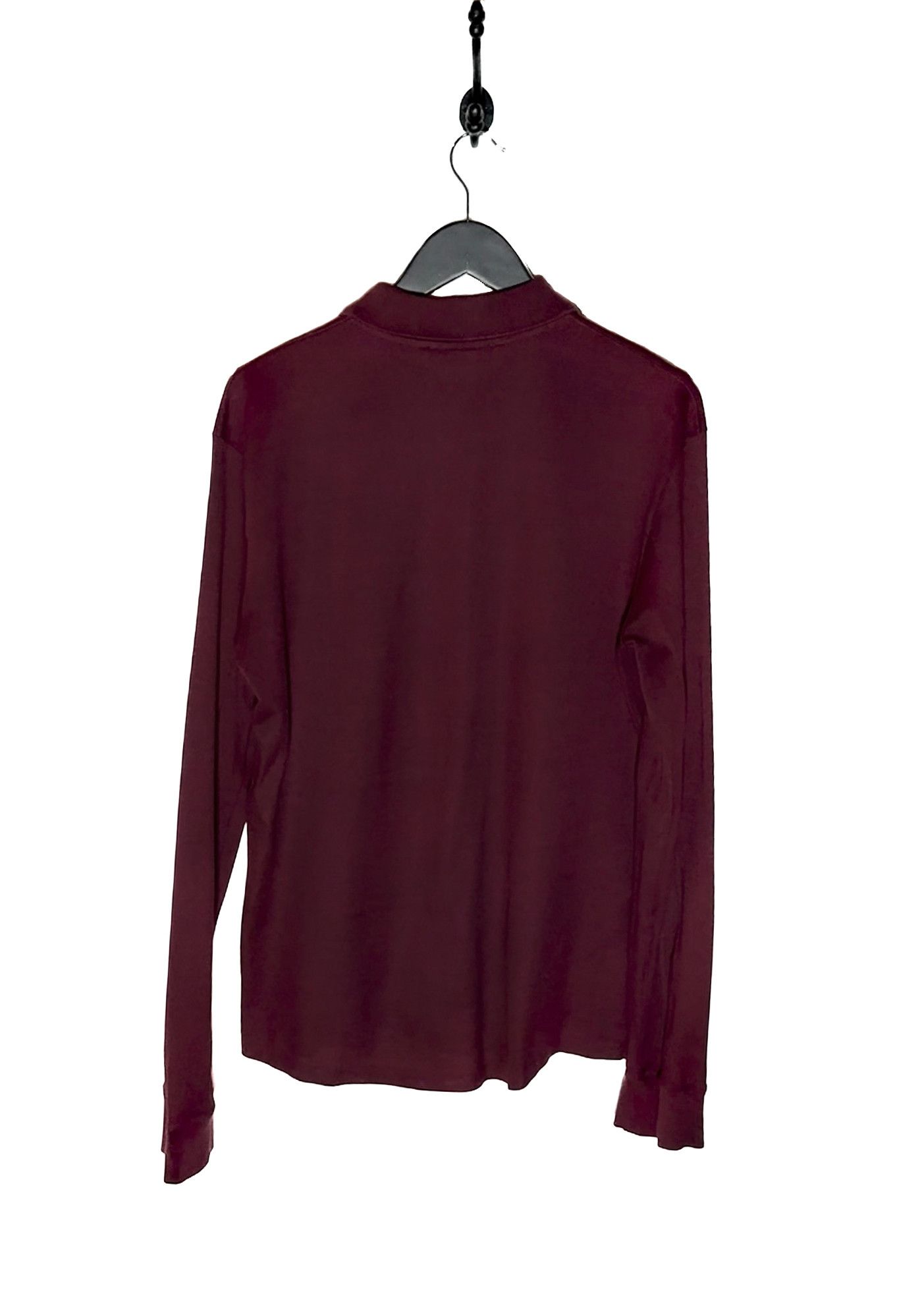 Alexander McQueen Burgundy LS Skull Embroidered Polo