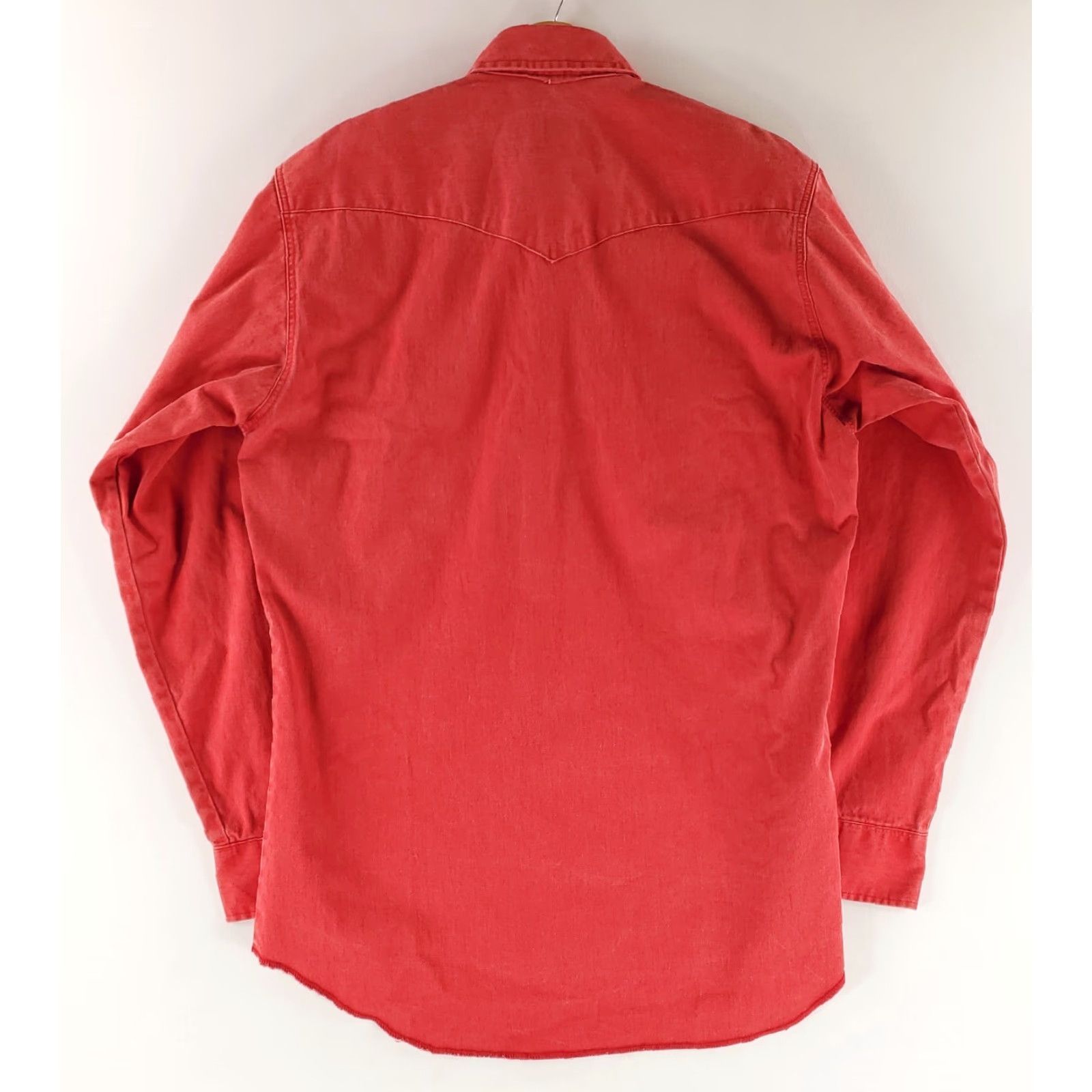 Wrangler Wrangler Brush Popper Brushpopper Button Up Shirt Red Made USA Mens 15.5-34 M Long Sleeve Shirt Mens Rubisher? Size US M / EU 48-50 / 2 - 4 Thumbnail