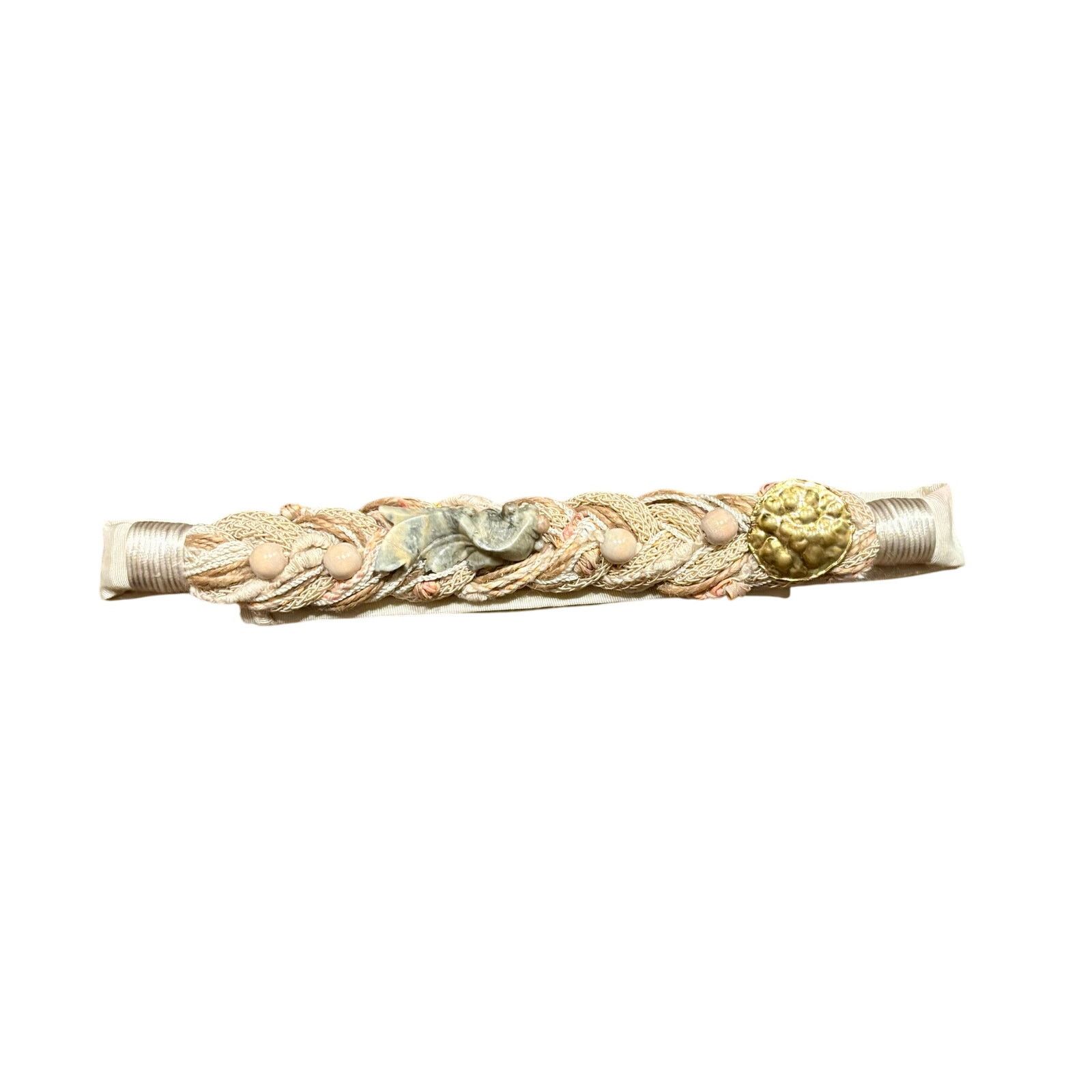 Vintage Vintage Carolyn Tanner Designs Braided Belt Cream Textured Size ONE SIZE - 6 Thumbnail