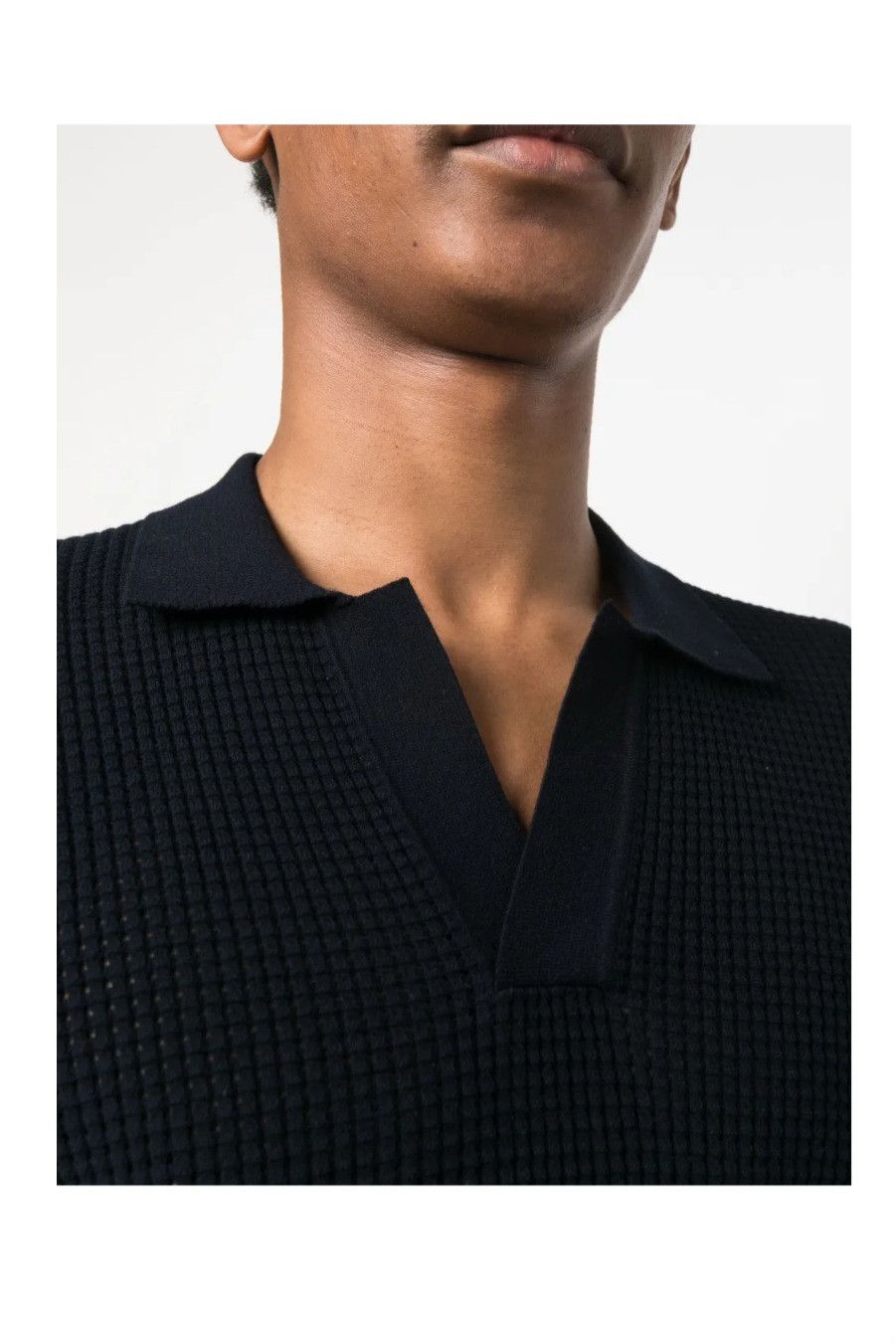 Orlebar Brown V Neck Polo Blue Size US M / EU 48-50 / 2 - 6 Thumbnail