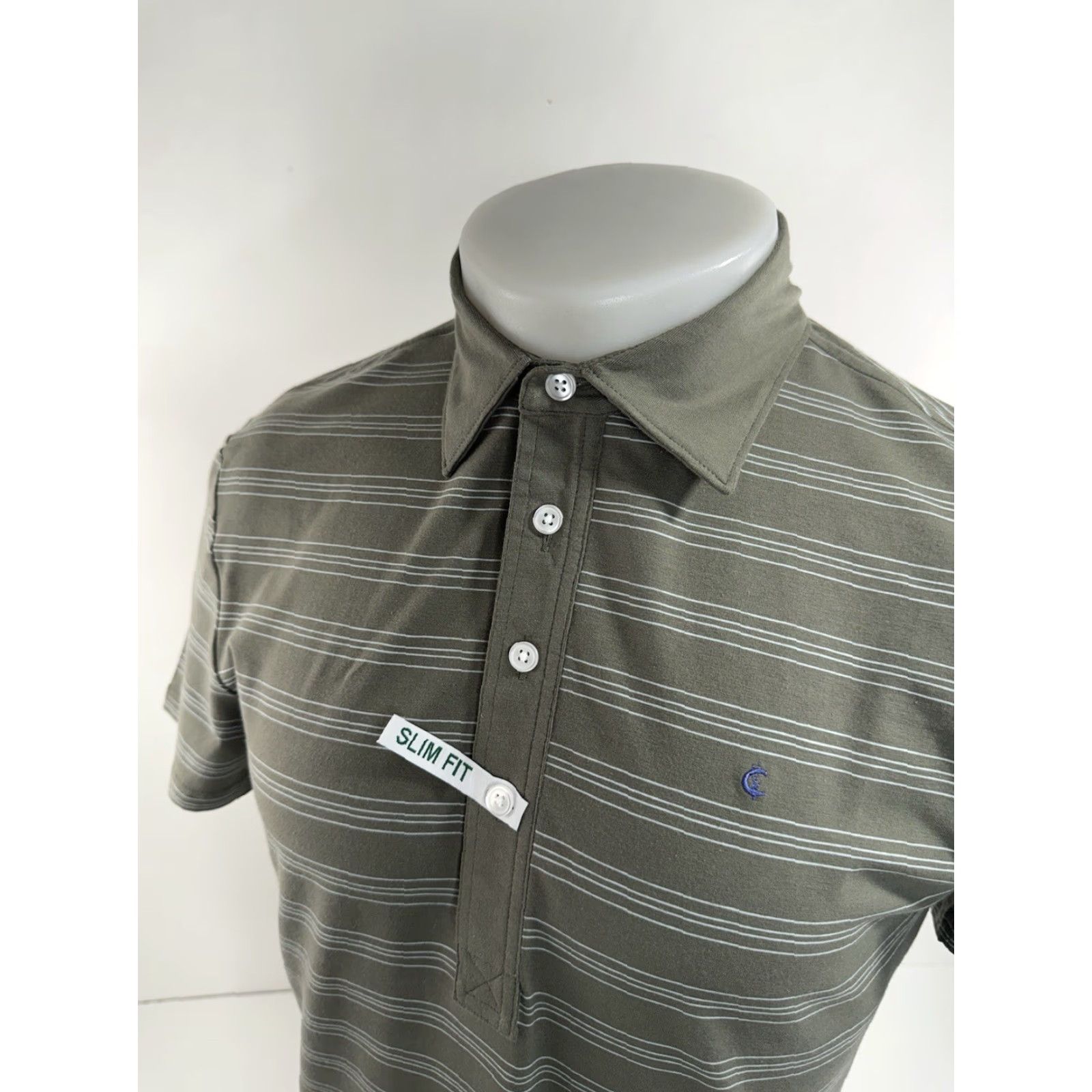 Vintage Criquet Austin - NEW w TAG - Slim Fit Striped Embroidered Logo Golf Polo S Shirt Size US S / EU 44-46 / 1 - 3 Thumbnail