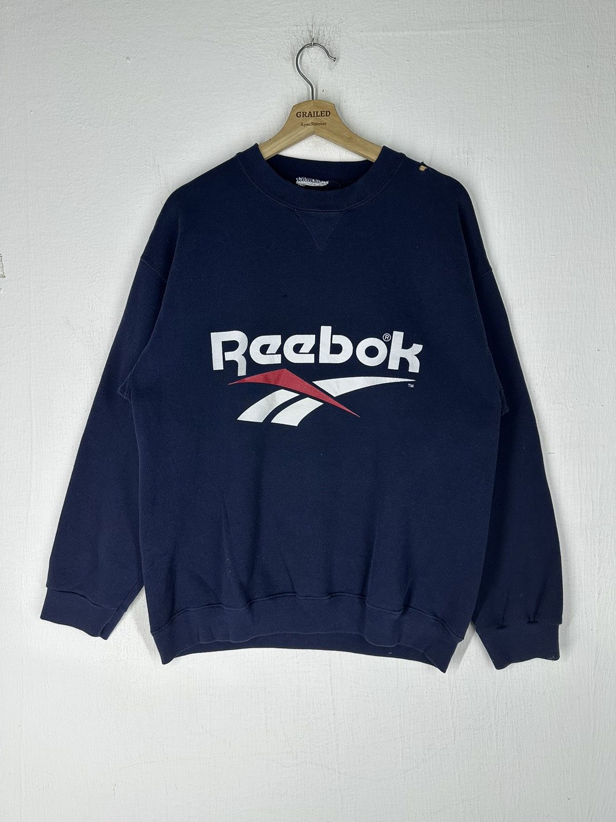 Reebok × Vintage Vintage Reebok Big Spellout Logo Sweatshirt Size US M / EU 48-50 / 2 - 1 Thumbnail