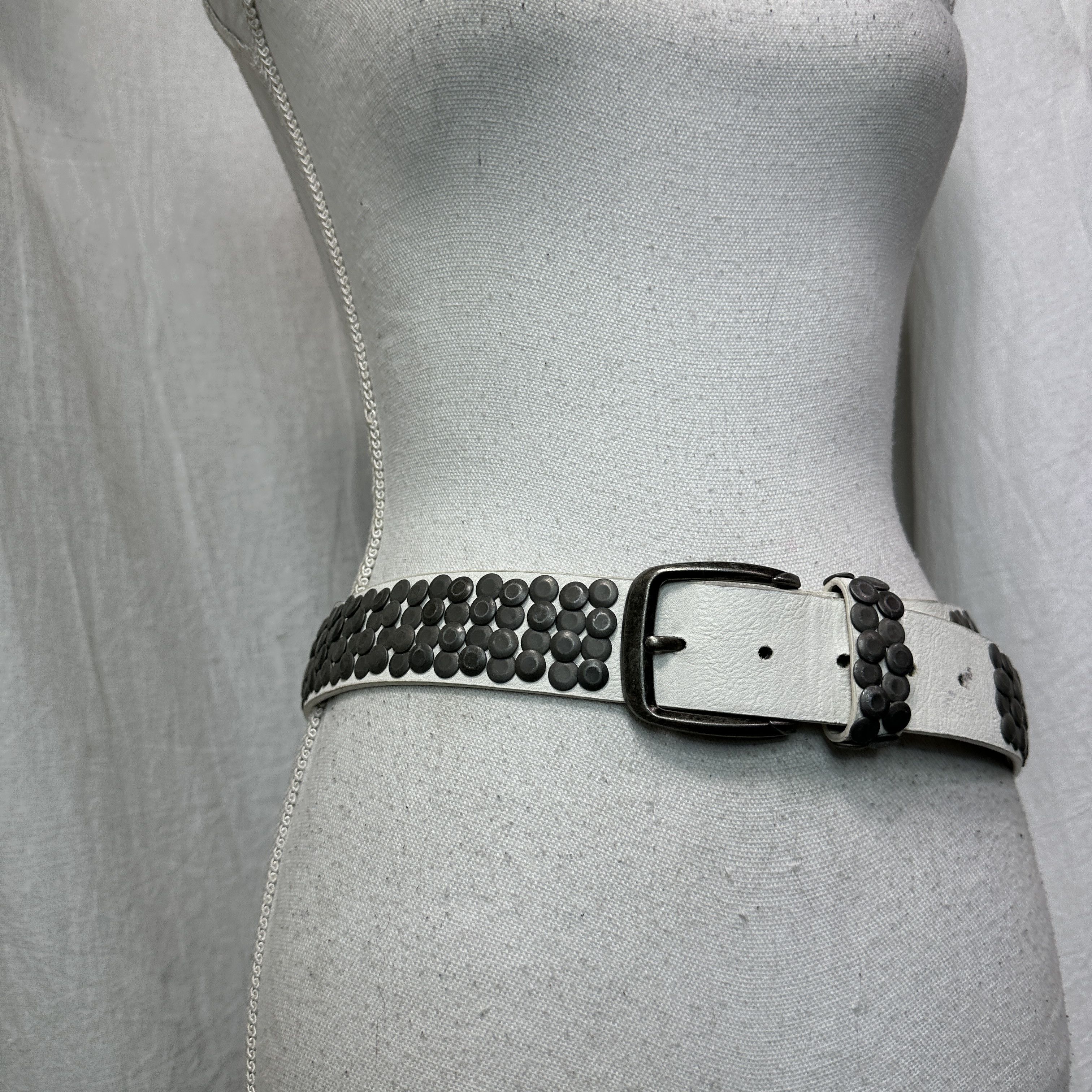 Vintage Vintage Avant Garde Grunge Leather Studded Belt 00s Size ONE SIZE - 5 Thumbnail