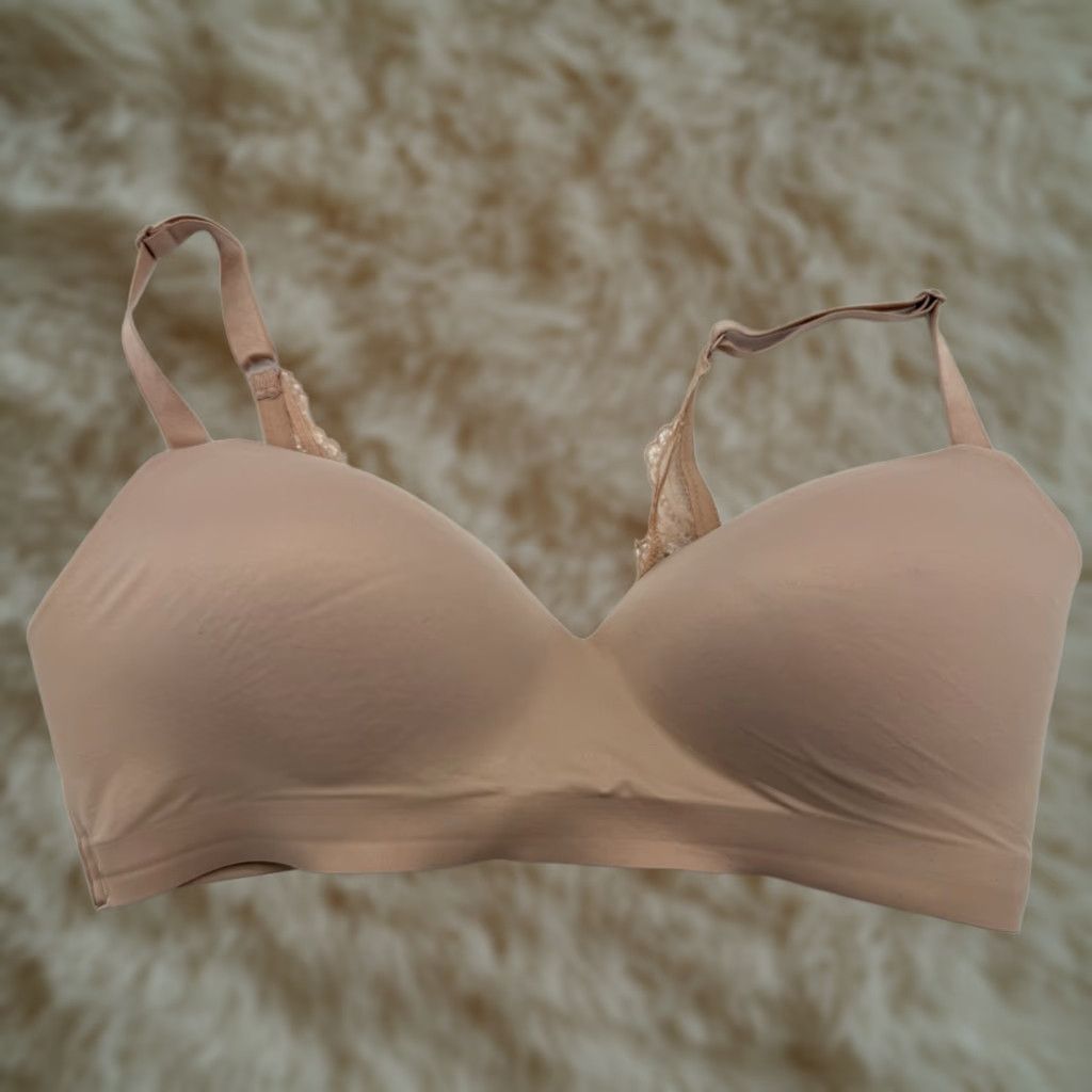 Vintage Soma Enbliss Bra 36D Tan Back Closure Wireless Padded T-Shirt Style Womens Size ONE SIZE - 1 Thumbnail
