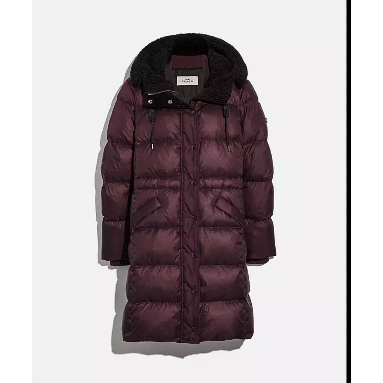 Coach Coach Down Puffer Coat Womens Burgundy Quilted Outerwear Size XS / US 0-2 / IT 36-38 - 2 Thumbnail