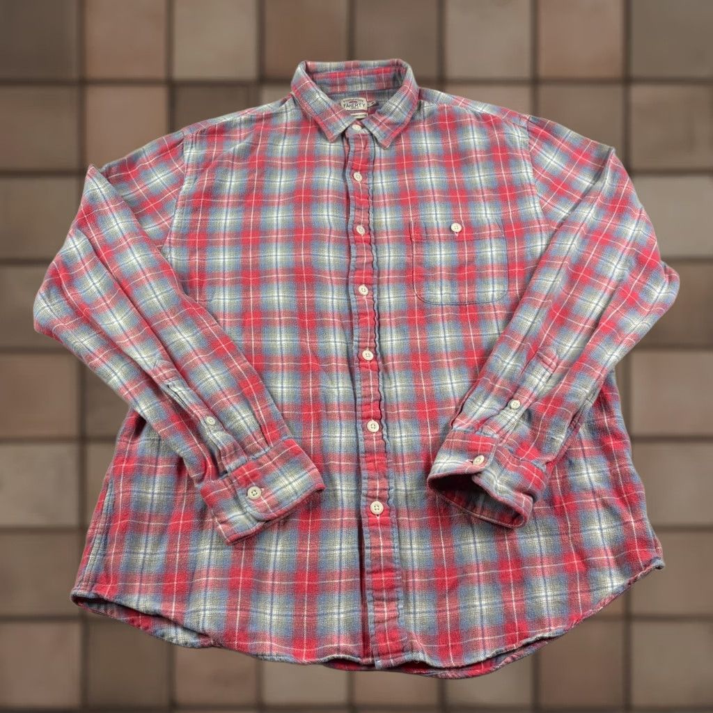 Faherty Faherty Shirt Mens L Plaid Lightweight Flannel Button-Up Cotton Pocketed Casual Long Sleeve Shirt Size US L / EU 52-54 / 3 - 1 Thumbnail