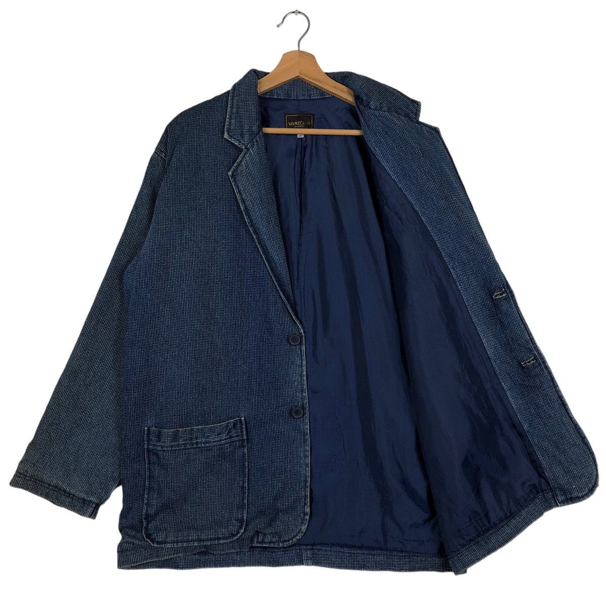 Issey Miyake 🔥90’s Vivreclub Issey Miyake Japan Denim Jacket Work Size US L / EU 52-54 / 3 - 8 Thumbnail