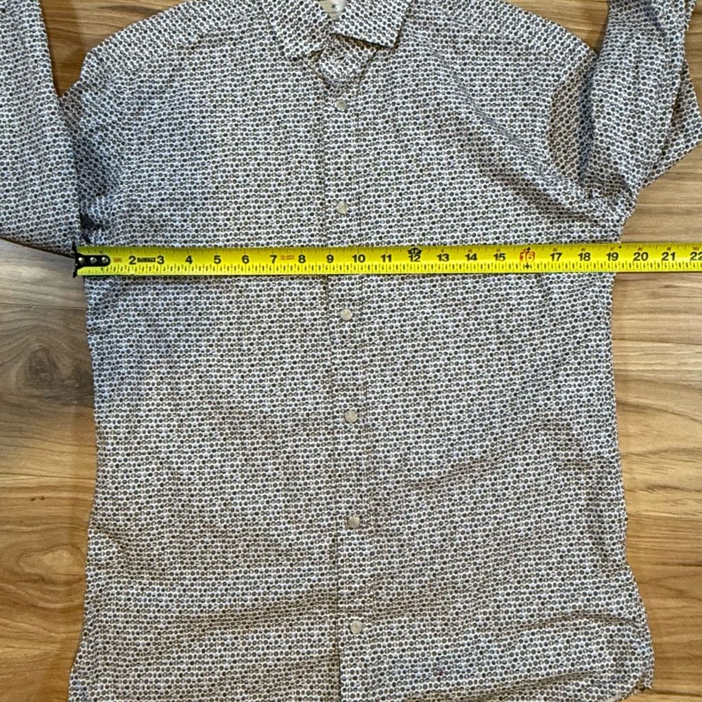 J Brand Bastoncino Men’s Sz M Cotton Shirt Italy Pattern Button Down Size US M / EU 48-50 / 2 - 7 Thumbnail