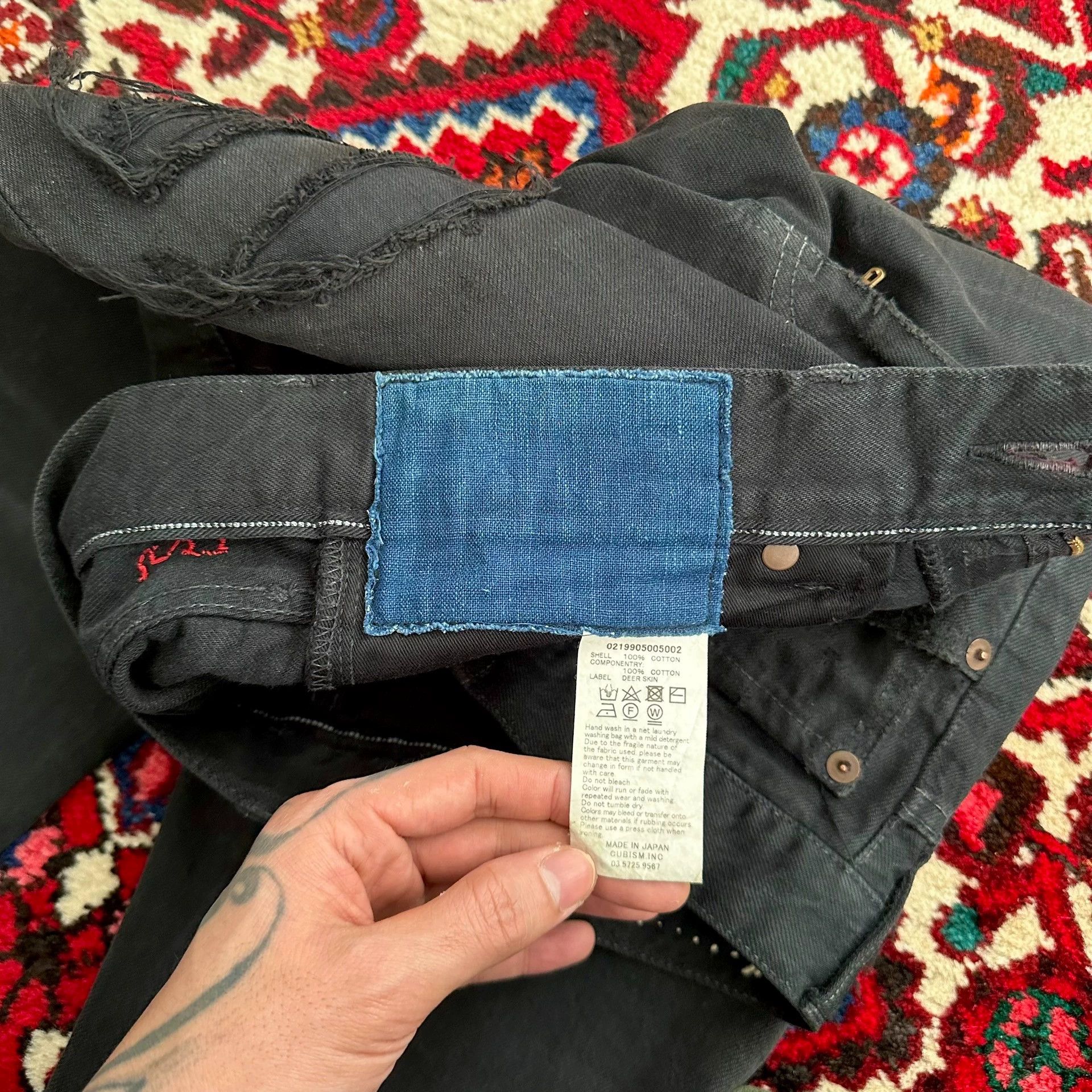 Visvim Visvim 19aw ICT 03D17 W32L30 Black Distressed Mud Dyed Jeans Size US 32 / EU 48 - 6 Thumbnail