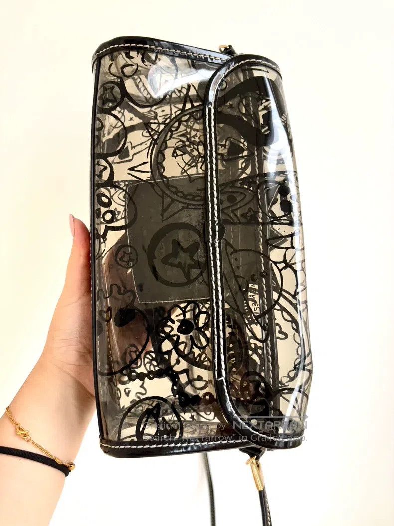 Vivienne Westwood Vivienne Westwood size os Saturn Black Printed Jelly Crossb Size ONE SIZE - 3 Thumbnail