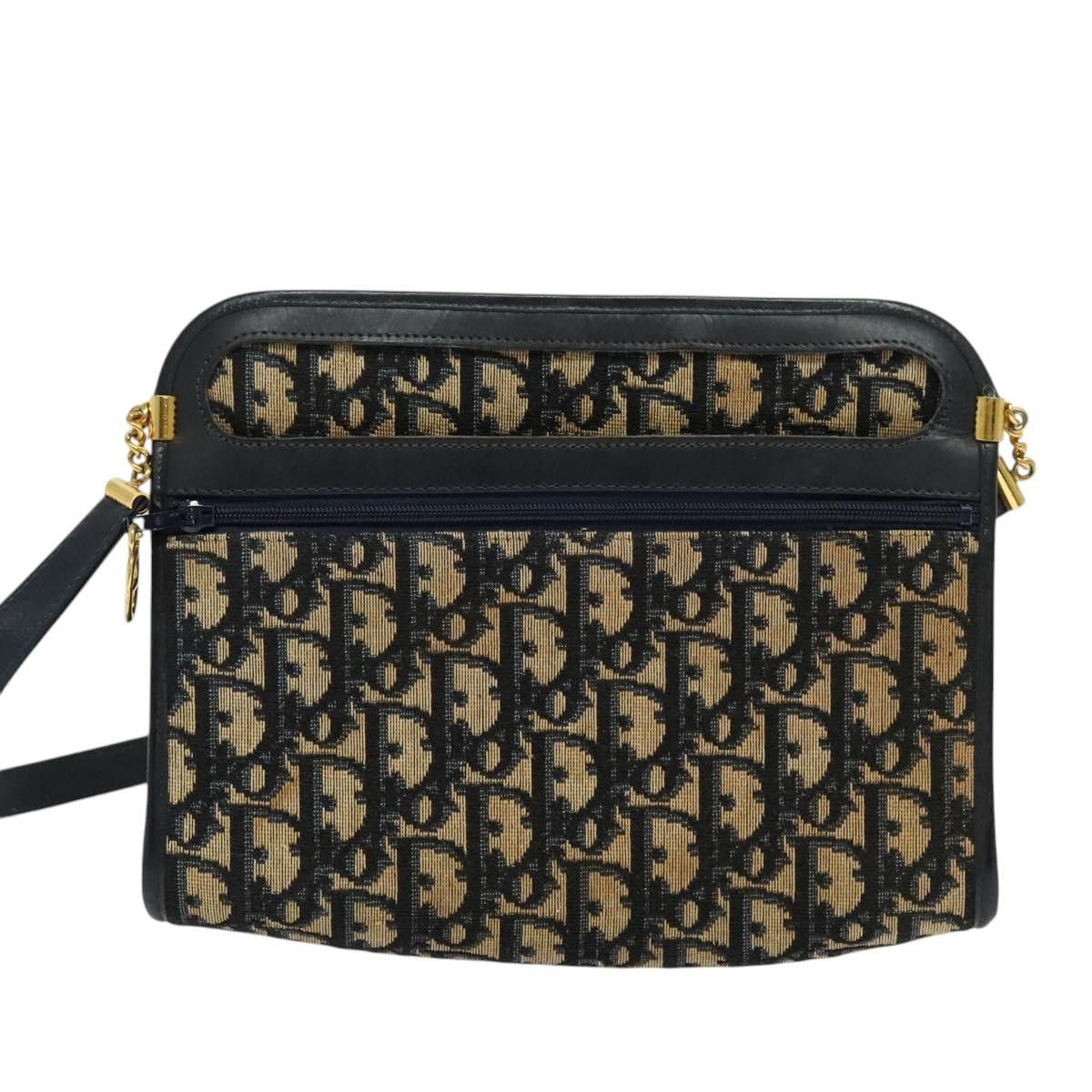 Dior DIOR Trotter Canvas Shoulder Bag Navy Gold Size ONE SIZE - 2 Thumbnail