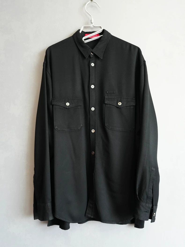 Yohji Yamamoto Yohji Yamamoto size os 90SS Rayon Shell Button Shirt 2505- Size US M / EU 48-50 / 2 - 1 Thumbnail