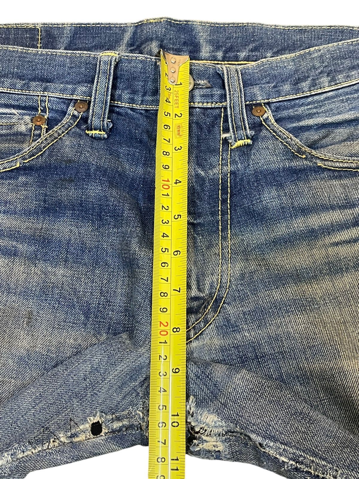 If Six Was Nine Vintage Japanese Brand Mud Wash Bell Bottom Flare Jeans Size US 29 - 16 Thumbnail