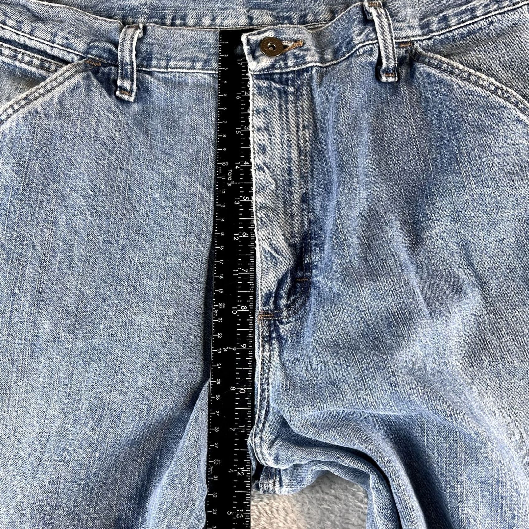 Wrangler VINTAGE Wrangler Carpenter Jeans Mens 34x30 Blue Faded Grunge Y2K Baggy Wide Leg Jeans Size US 34 / EU 50 - 6 Thumbnail