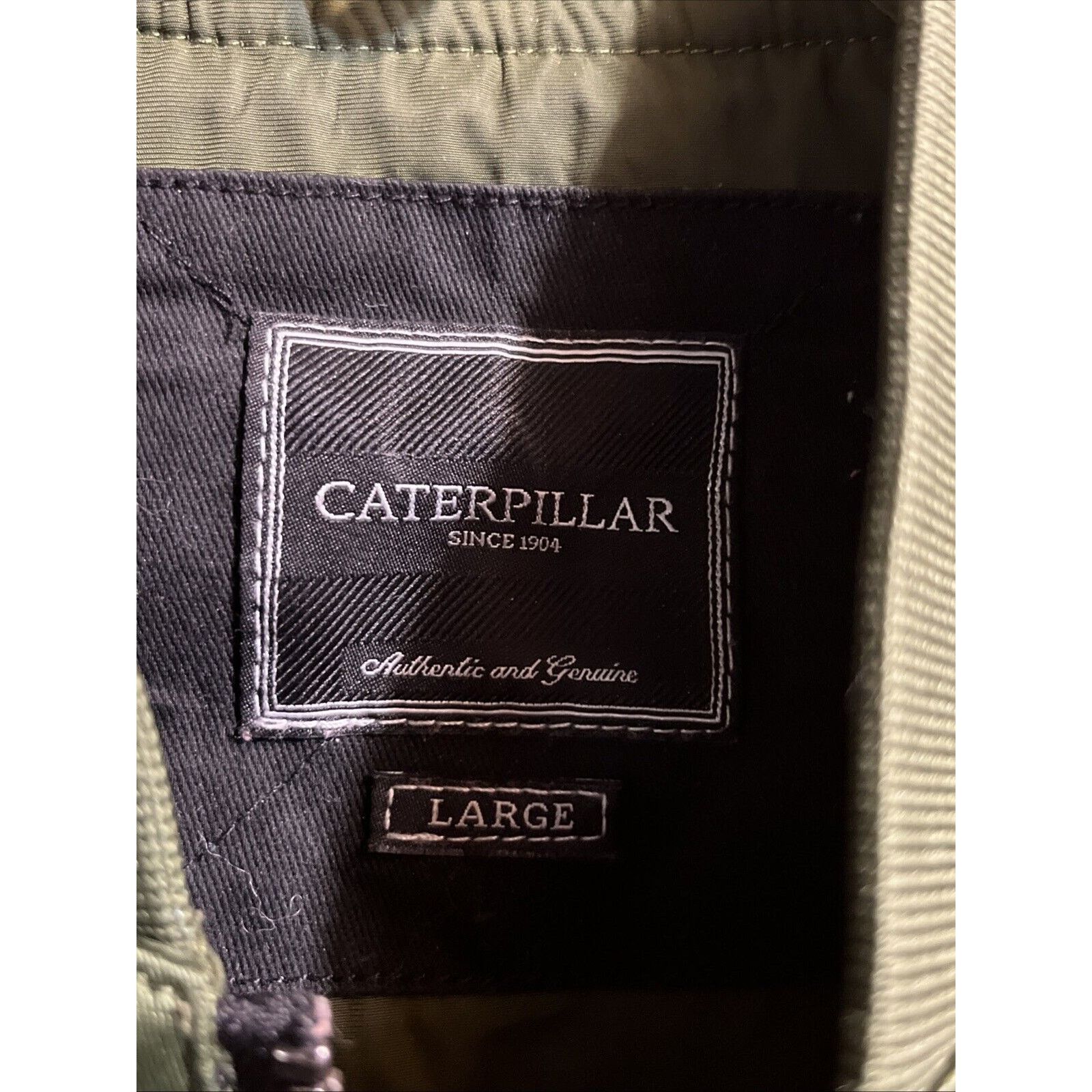 Caterpillar Caterpillar Mens L Green Polyester Jacket LS Zip Windbreaker Size US L / EU 52-54 / 3 - 3 Thumbnail