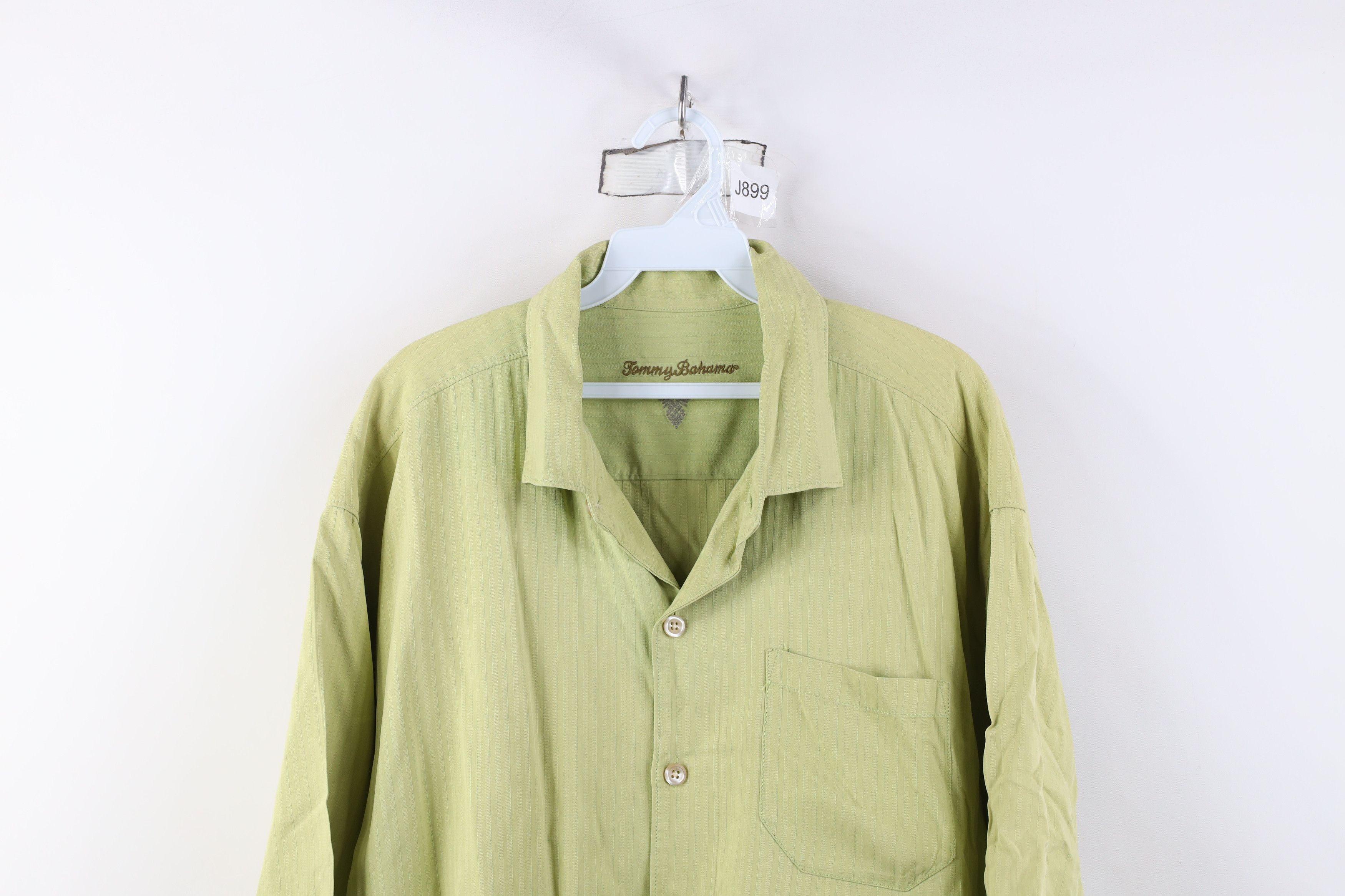 Tommy Bahama Vintage Tommy Bahama Luau Collared Button Shirt Lime Green Size US XL / EU 56 / 4 - 2 Thumbnail