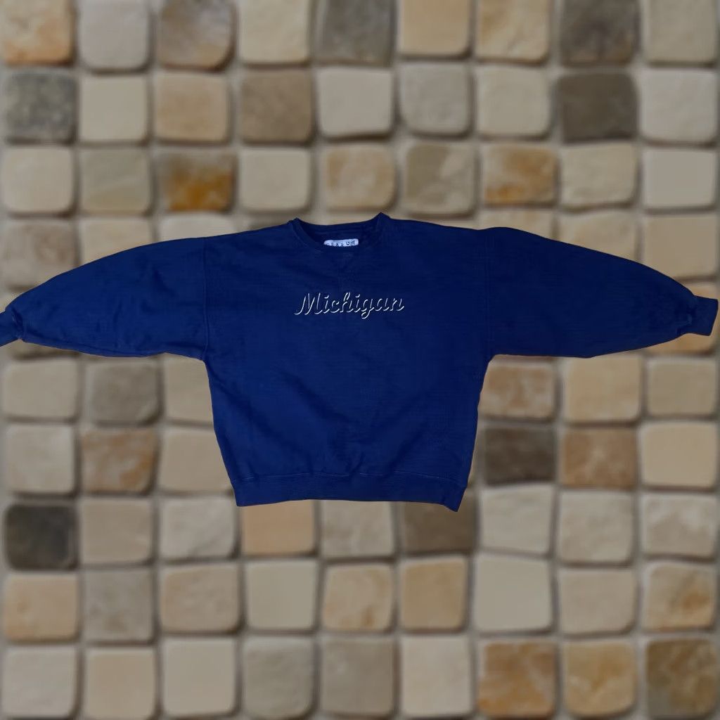 Vintage VINTAGE Gear big cotton Shirt L Blue Michigan Wolverine Stitched Sweatshirt Size US L / EU 52-54 / 3 - 1 Thumbnail
