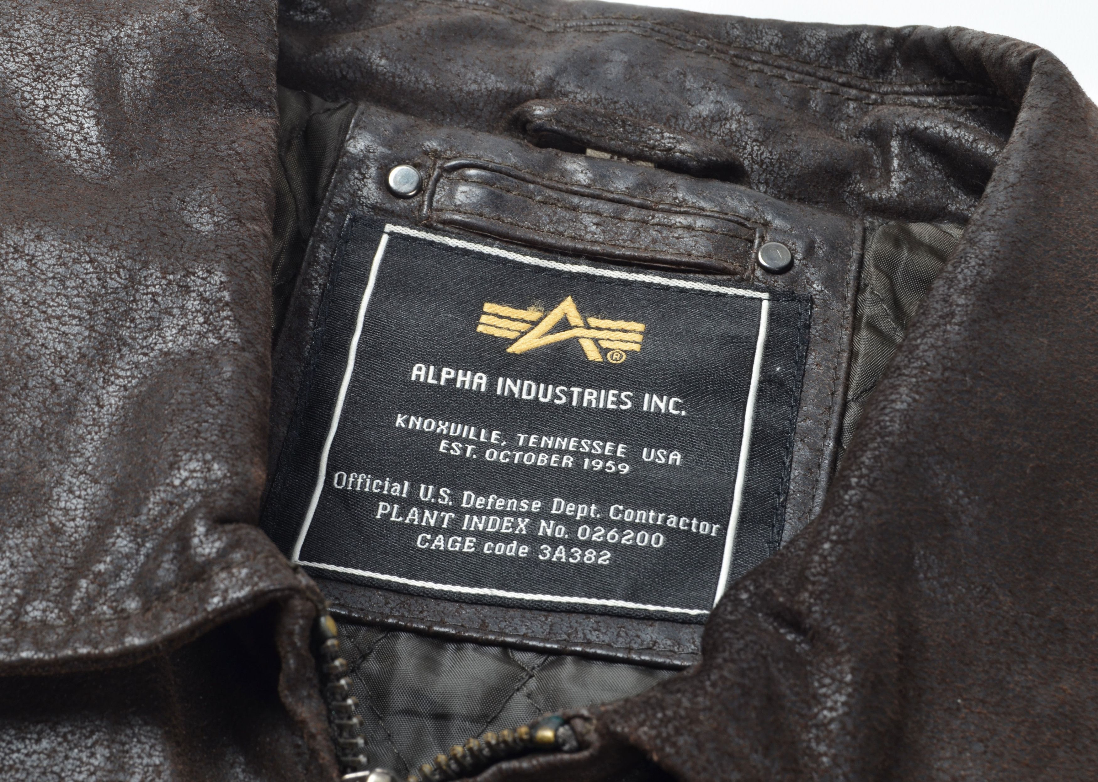 Alpha Industries Vintage Alpha Industries 90's Brown Leather Zip Jacket Size US M / EU 48-50 / 2 - 4 Thumbnail