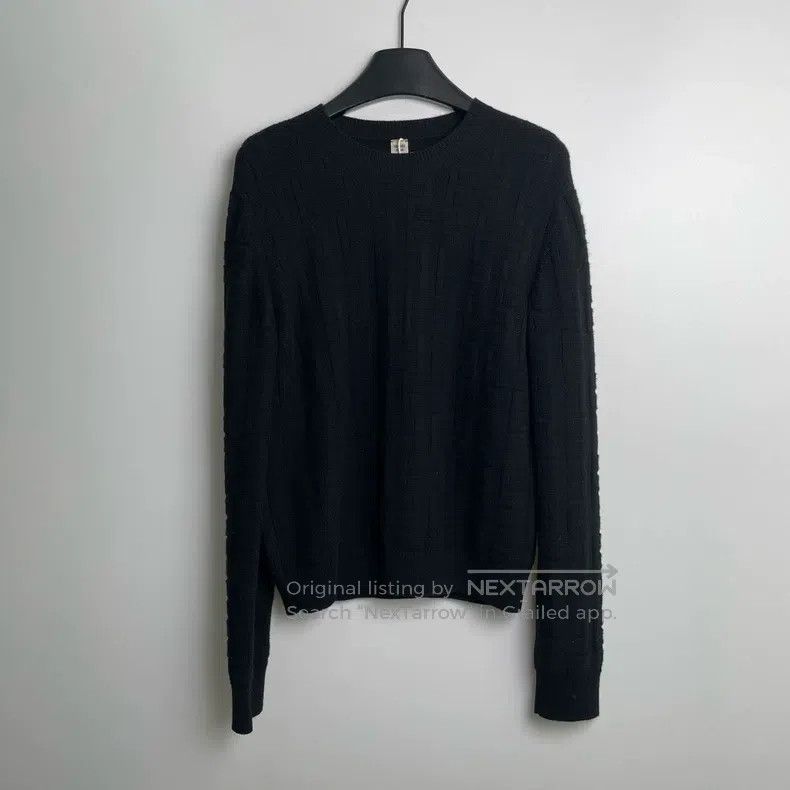 Hermes Hermes 23 Model Embossed Dark Pattern H Logo Knit Sweater Size XS / US 0-2 / IT 36-38 - 2 Thumbnail