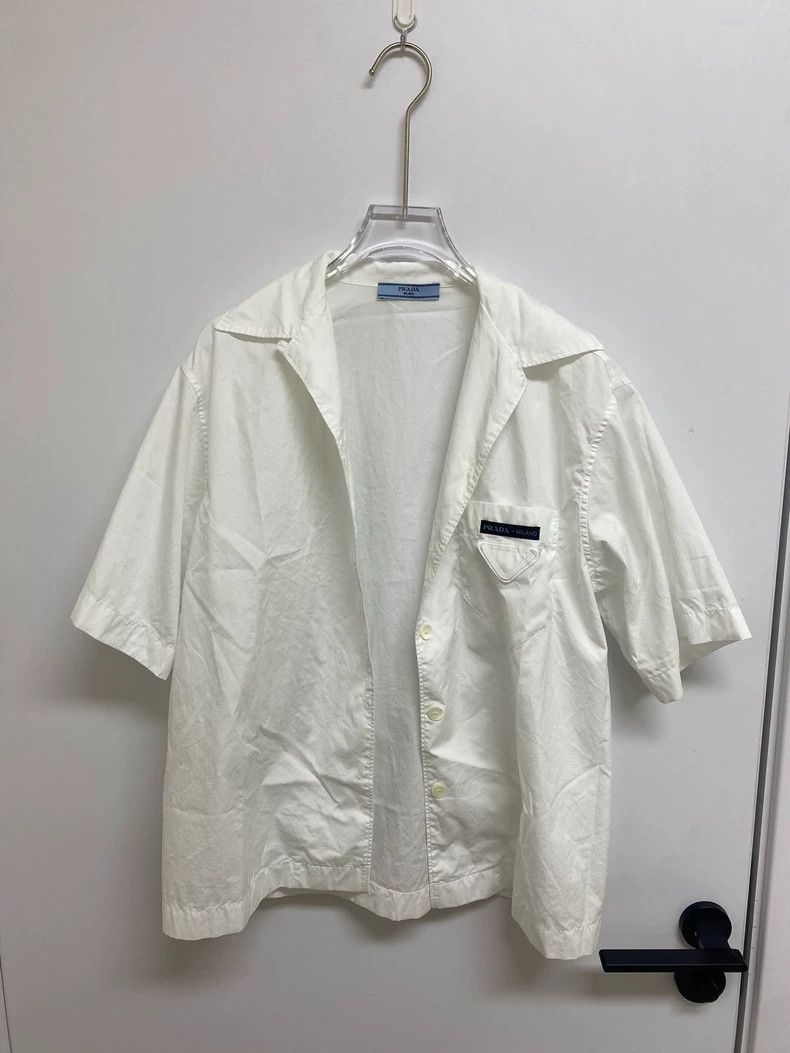 Prada Prada Size 38 Triangle logo short-sleeved size 38 2502-N Size US XXS / EU 40 - 1 Thumbnail