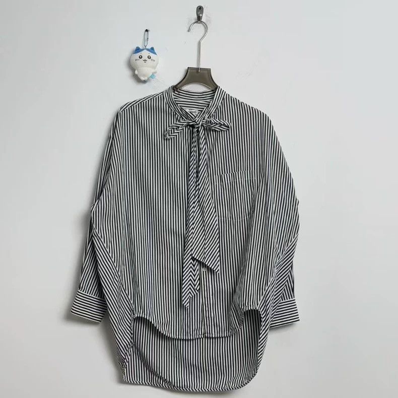 Balenciaga size 36 Striped Shirt with Letter Logo on Back