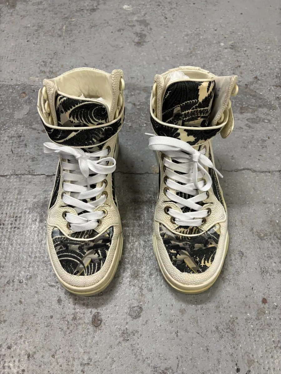 Givenchy 2013 Givenchy Tyson Palm High White Leather Sneakers Size US 7 / EU 40 - 6 Thumbnail