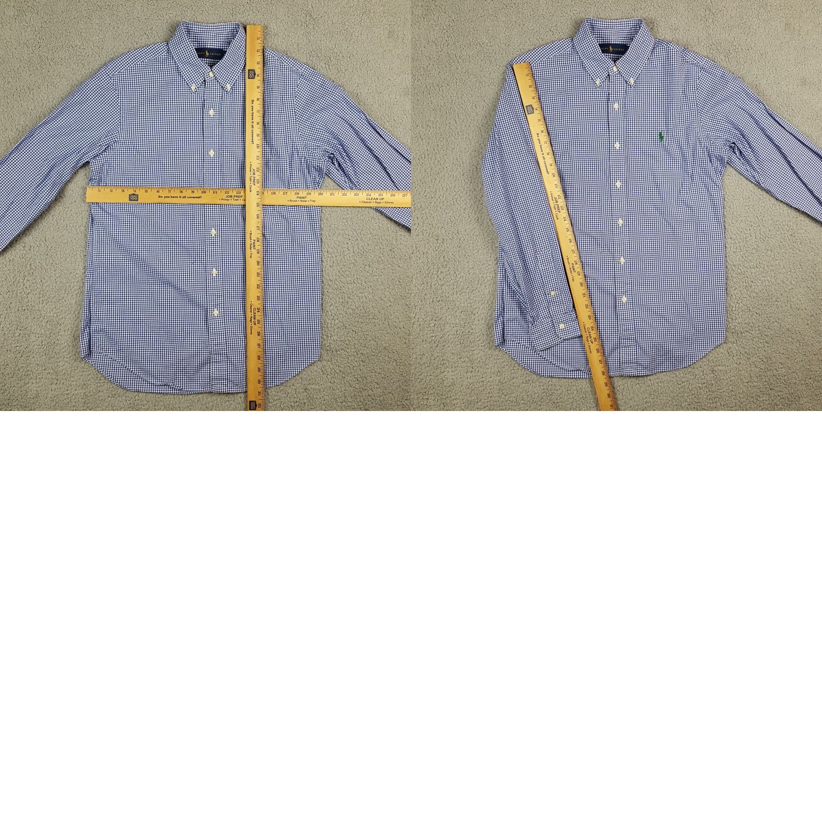 Ralph Lauren Vintage Ralph Lauren Men’s Medium Blue Plaid Gingham Cotton Button-Up Shirt Casual Preppy Retro 90s Size US M / EU 48-50 / 2 - 8 Thumbnail