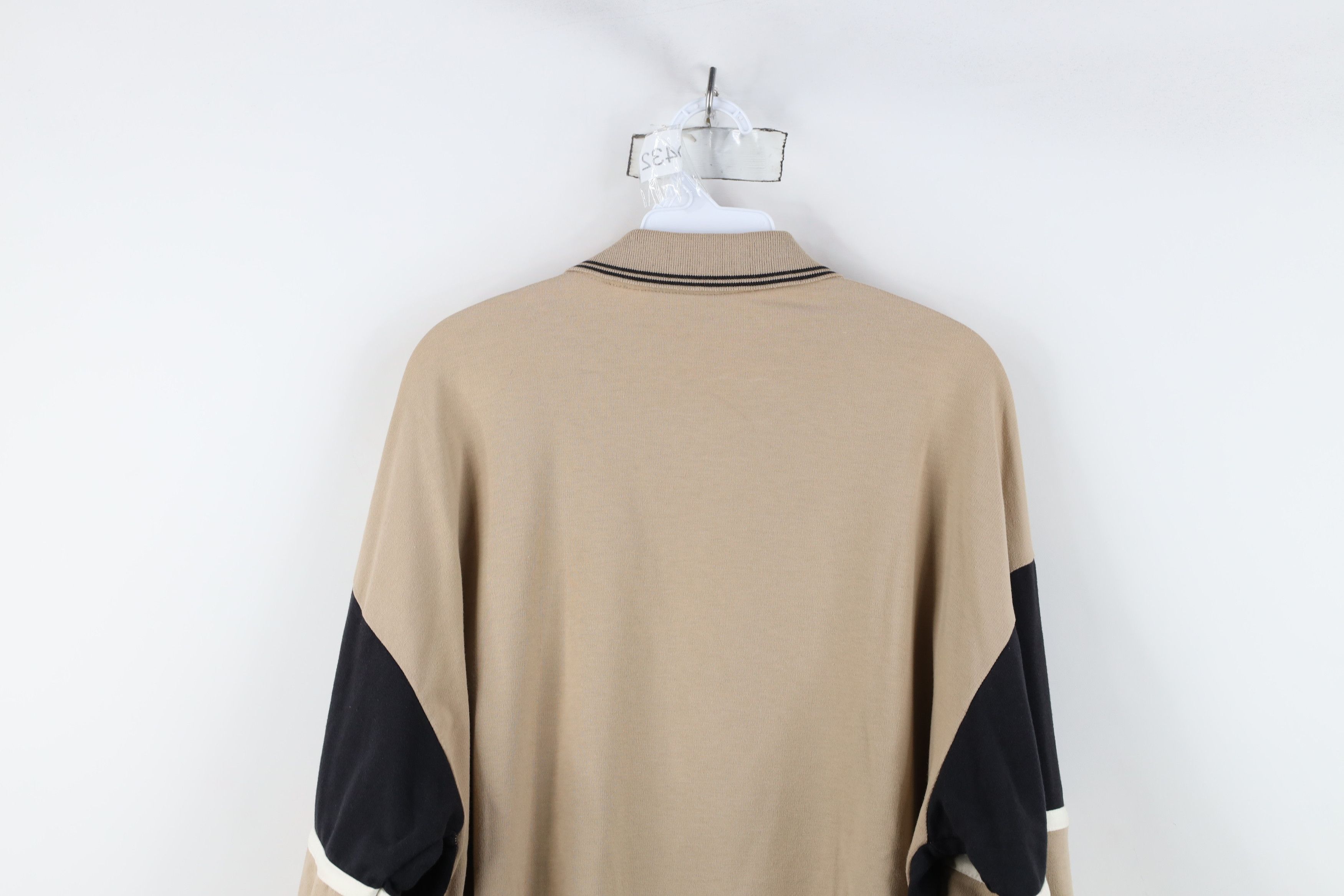 Vintage Vintage 90s Streetwear Block Panel Long Sleeve Pullover Polo Size US L / EU 52-54 / 3 - 13 Thumbnail