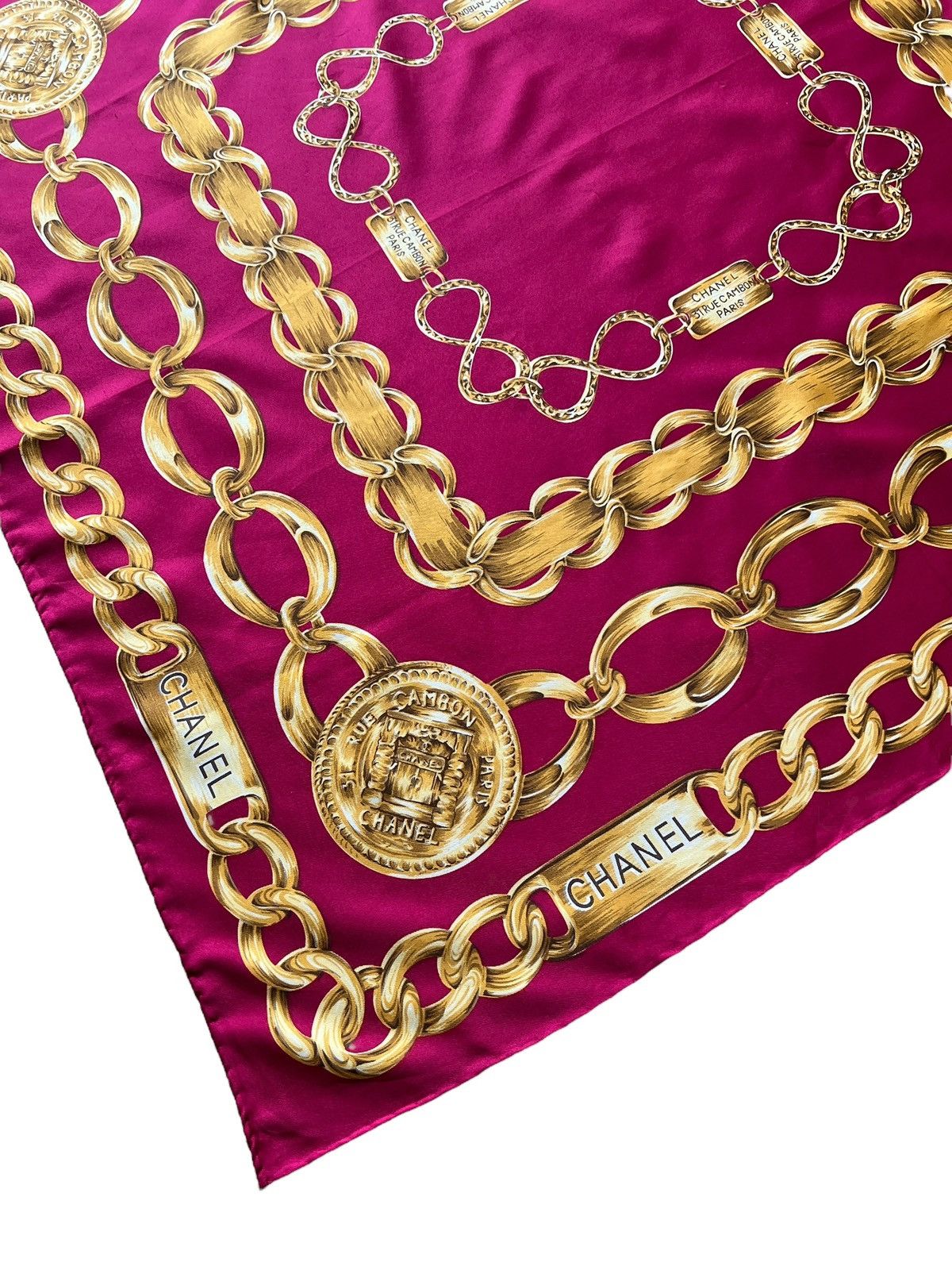 Chanel Vintage Chanel Silk Scarf Size ONE SIZE - 5 Thumbnail