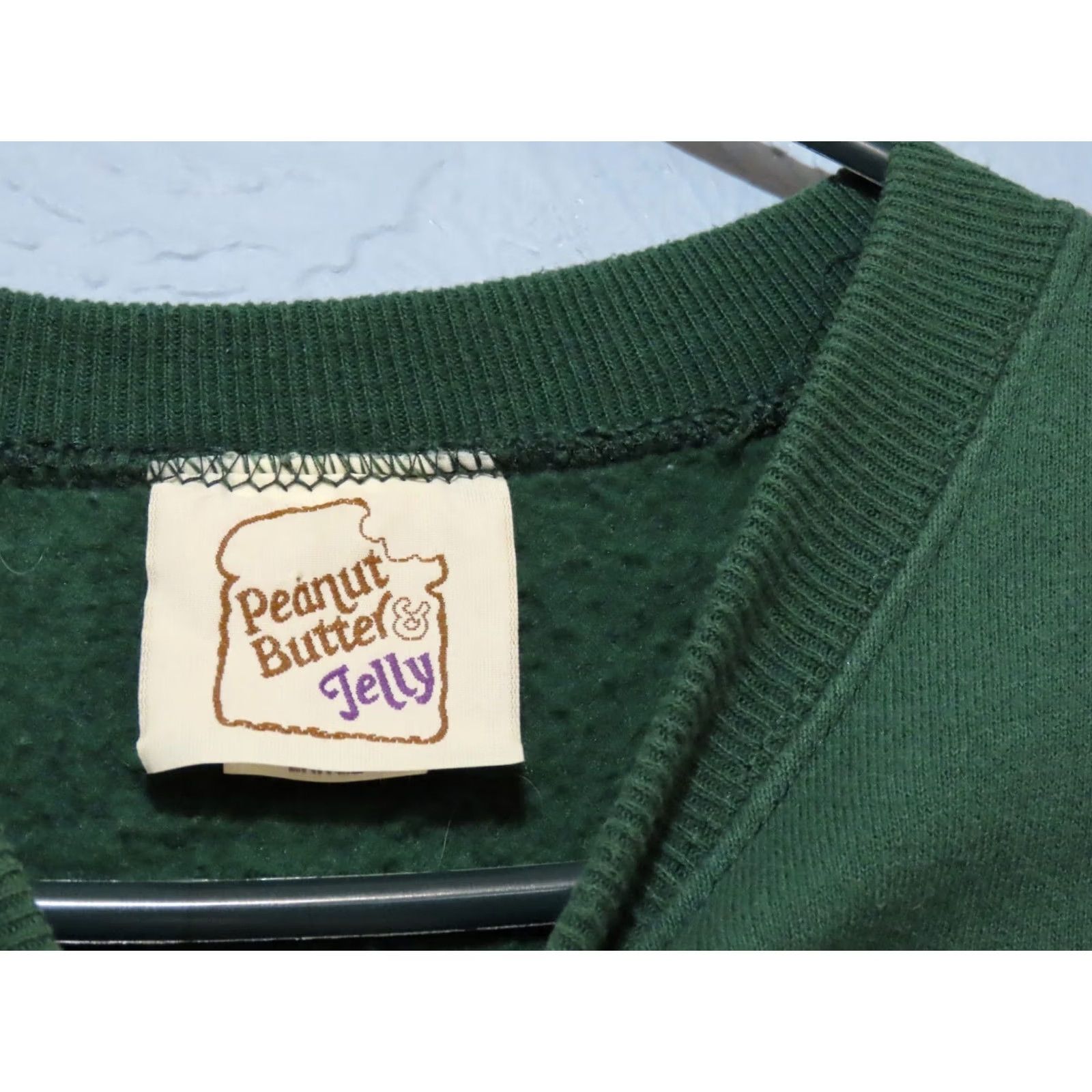 Peanuts VINTAGE Peanut Butter & Jelly Halloween Fall Pullover Sweatshirt Green Womens Large Size L / US 10 / IT 46 - 4 Thumbnail