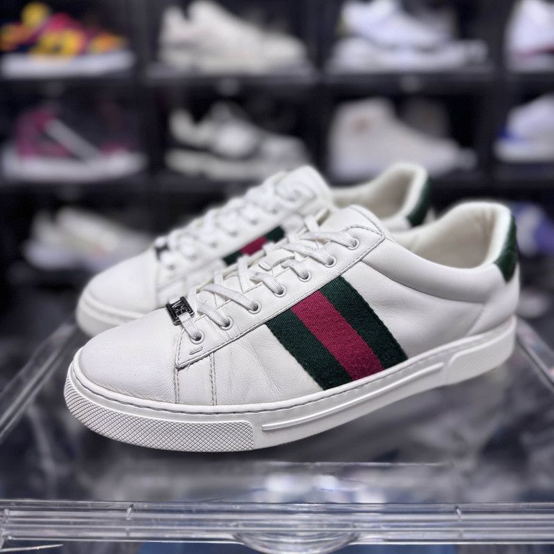 Gucci Gucci Ace Leather Low Top Sneakers for Men 0079 Size US 9.5 / EU 42-43 - 1 Thumbnail
