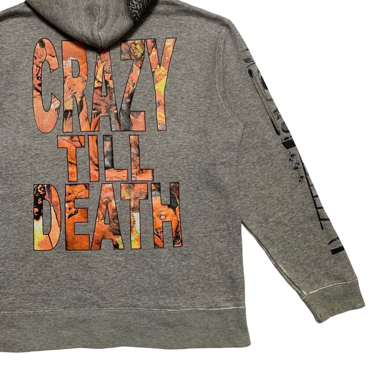 Vintage Vintage Crazy Till Death Punk Zipper Hoodie Size US M / EU 48-50 / 2 - 8 Thumbnail