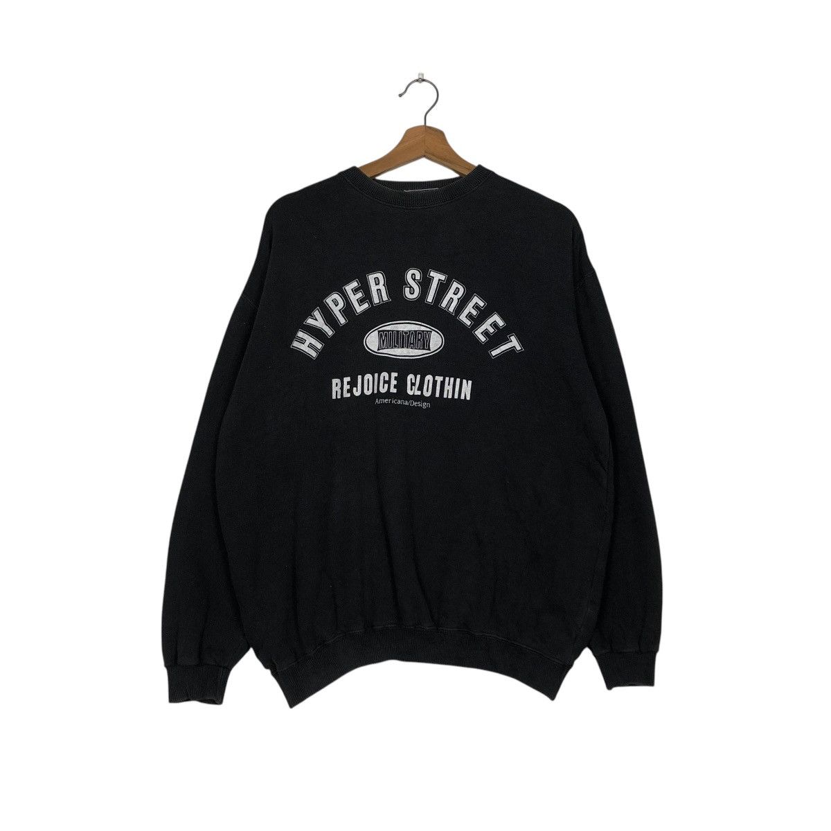 Japanese Brand 🔥VINTAGE SWEATSHIRT HYPER STREET MILITARY BIG LOGO Size US L / EU 52-54 / 3 - 3 Thumbnail