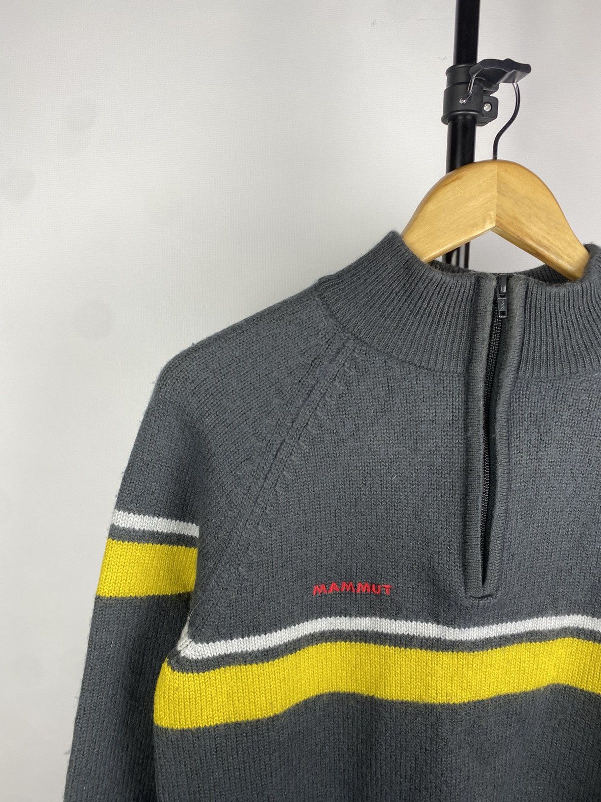 Mammut × Vintage Vintage 90s Mammut 1/4 Zip Knitted Sweater Size US S / EU 44-46 / 1 - 4 Thumbnail