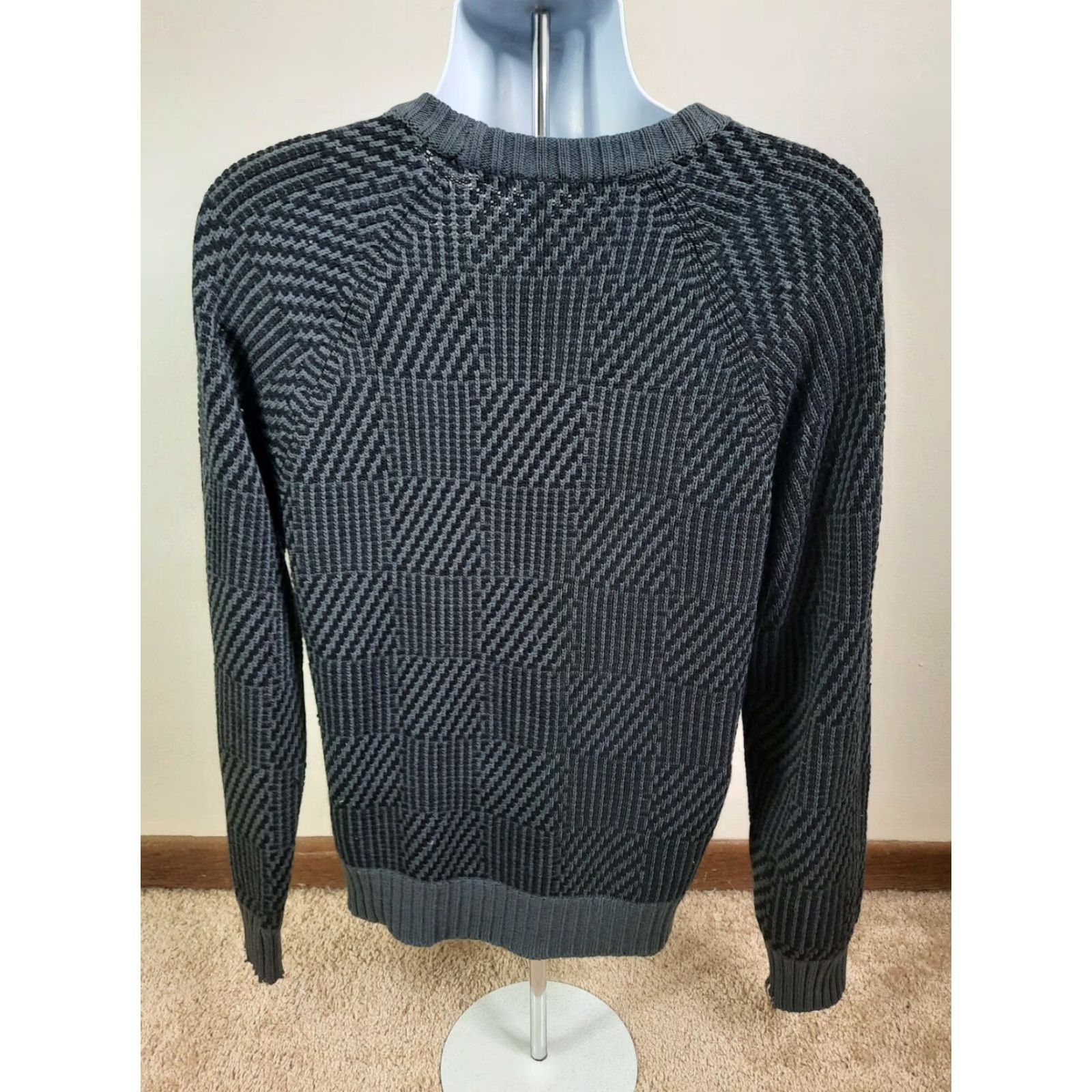 Vintage VINTAGE 80S Cross Bay Mens Gray Black Crewneck Sweater Medium Raglan Size M S7C Pullover Size US M / EU 48-50 / 2 - 6 Thumbnail
