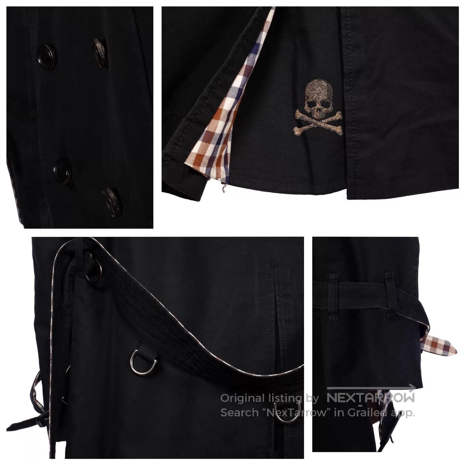 Mastermind Japan Black Long Coat with Skull Crossbones Embroidery Size S. Size US S / EU 44-46 / 1 - 7 Thumbnail