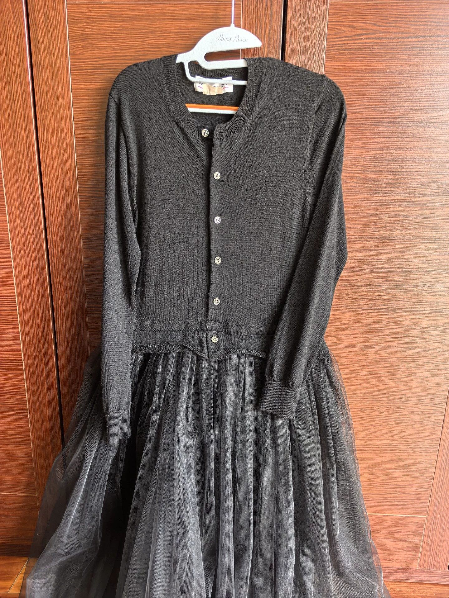 Comme des Garcons COMME des GARCONS Wool Black Tulle Layered Dress M (New) Size M / US 6-8 / IT 42-44 - 3 Thumbnail