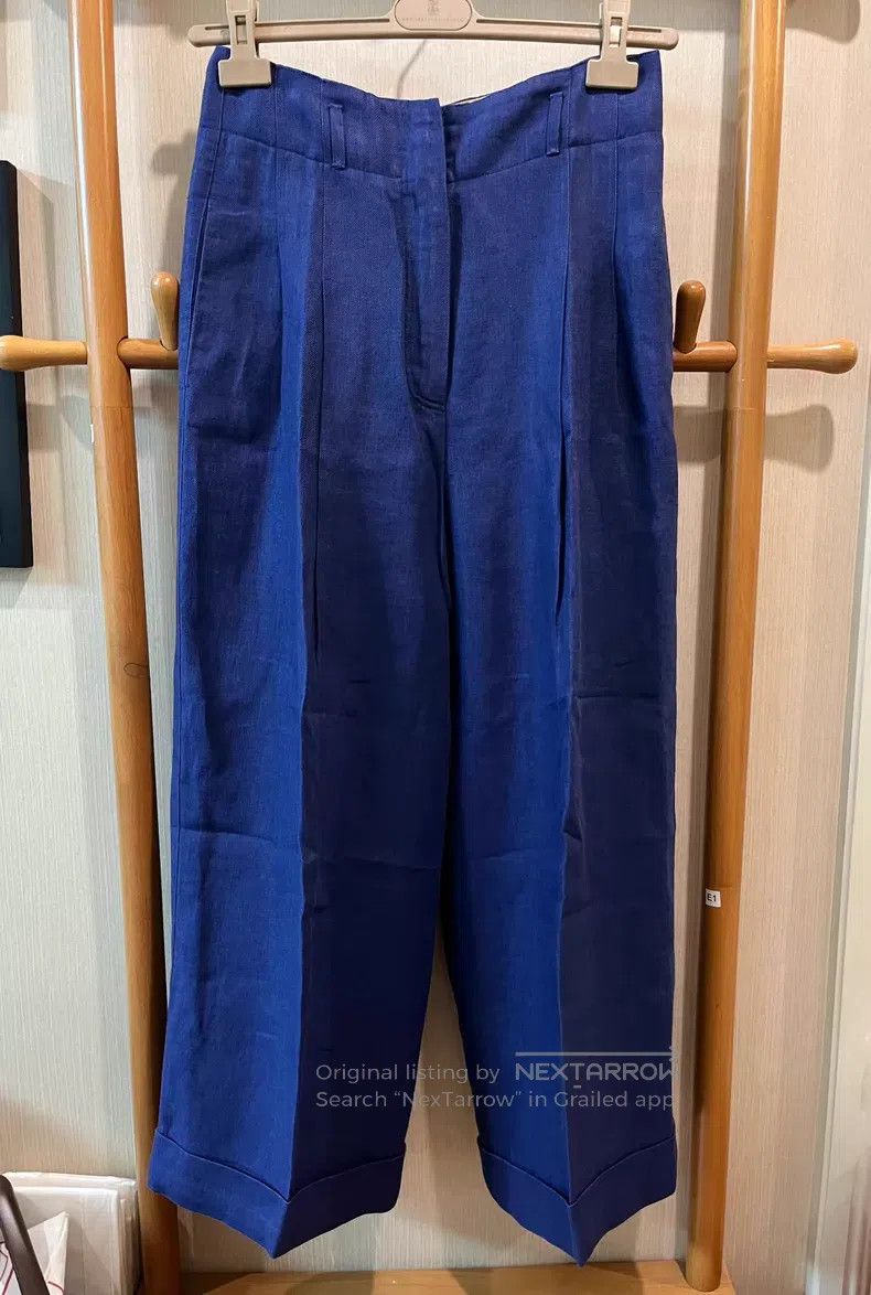Loro Piana Loro Piana Linen Trousers Wide Leg Pants Size 26" / US 2 / IT 38 - 1 Thumbnail
